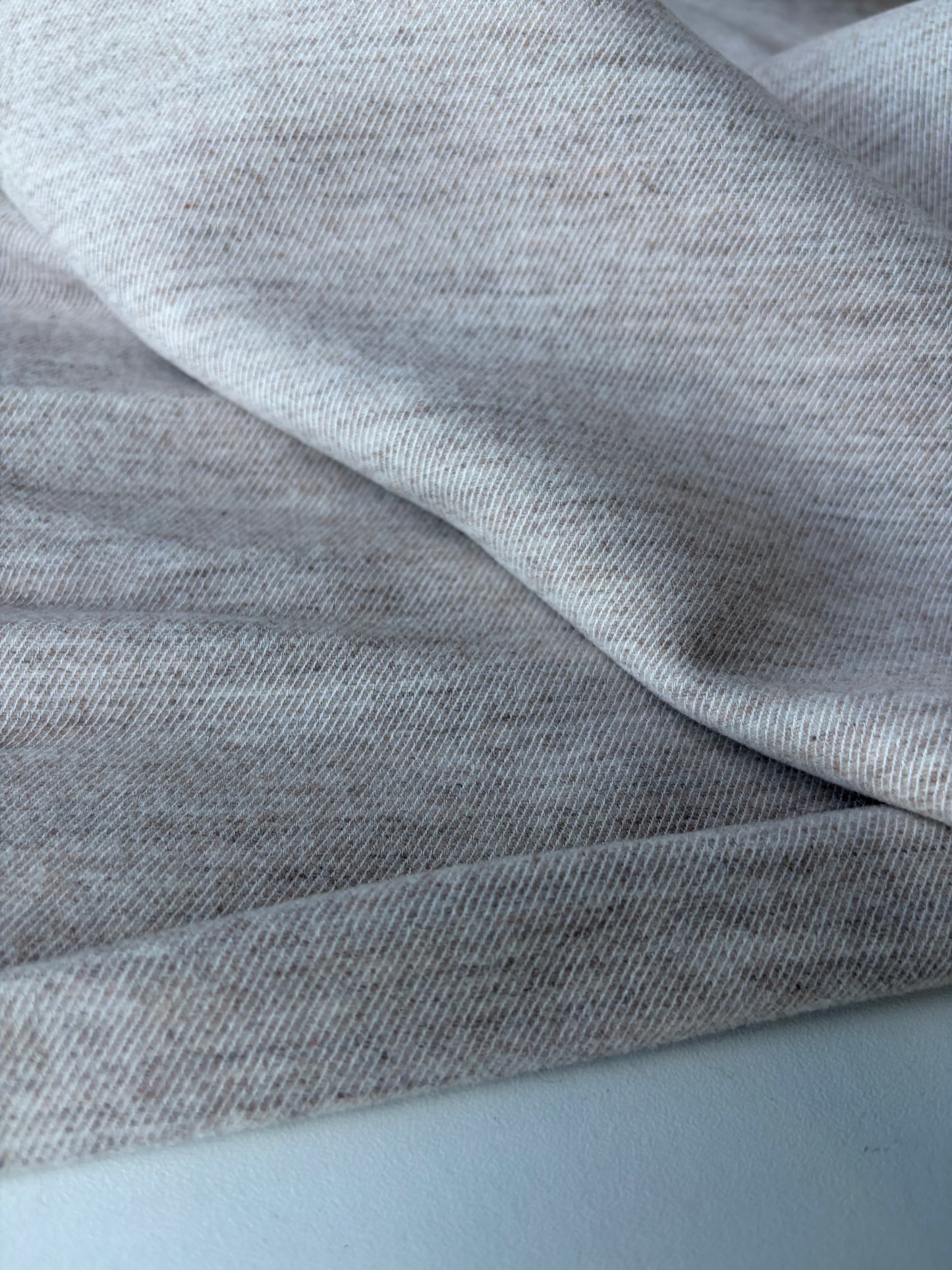 GAIL 025 light greige mélange wool flannel