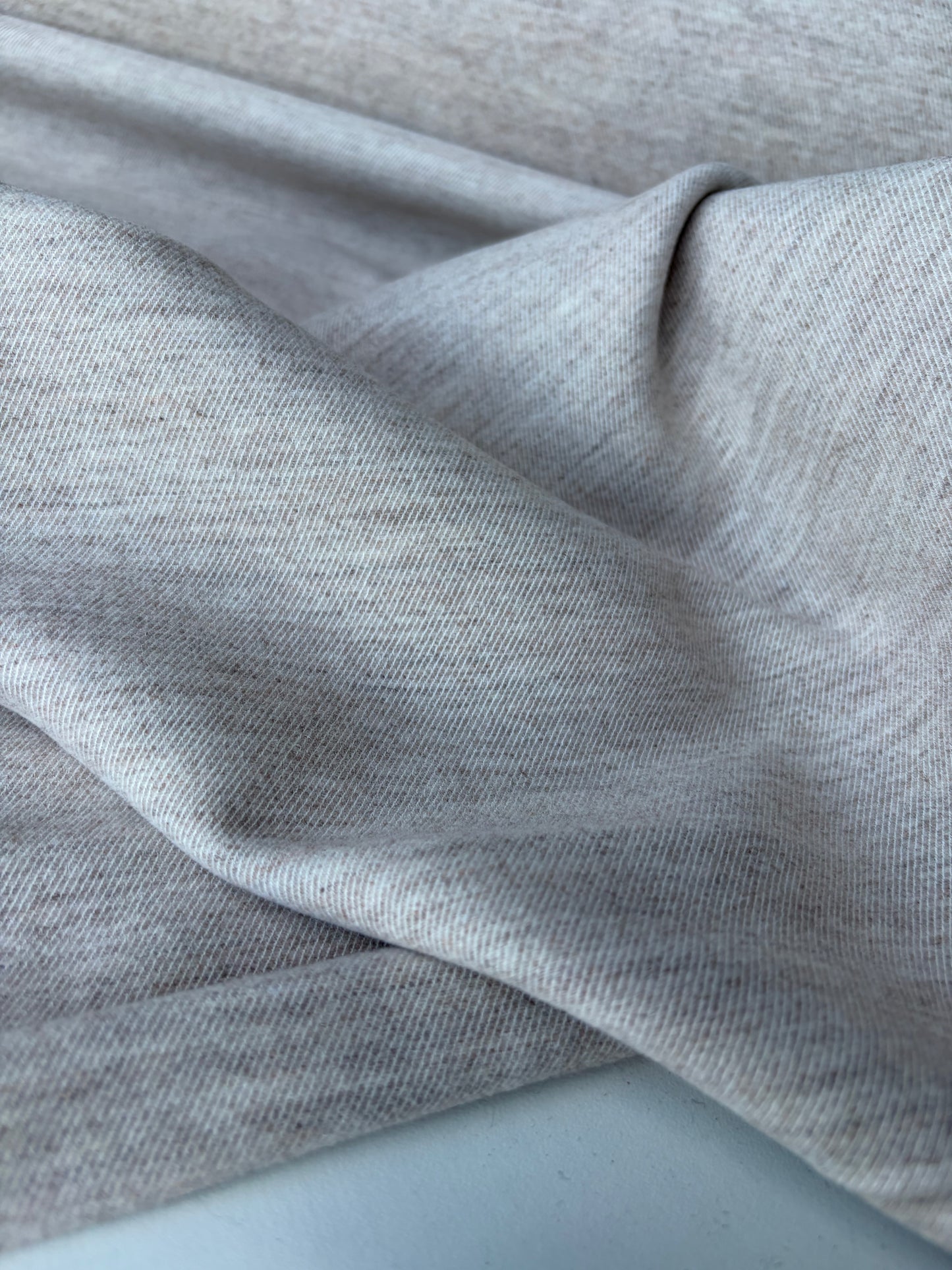 GAIL 025 light greige mélange wool flannel