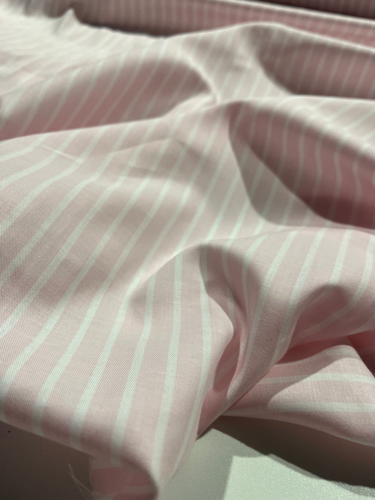 Soft Origin 036 woven cotton stripes pink