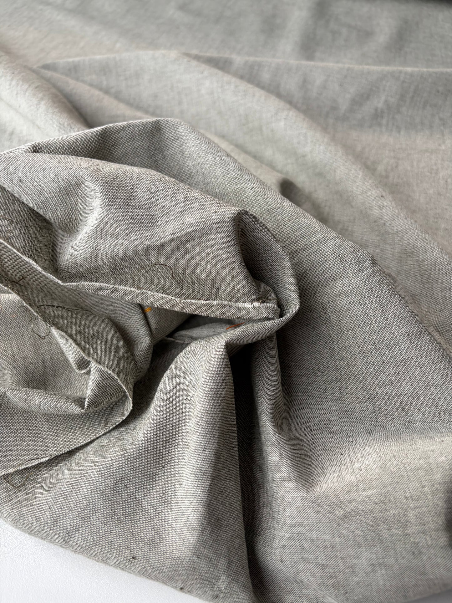 JEAN 011 linen/cotton chiné khaky