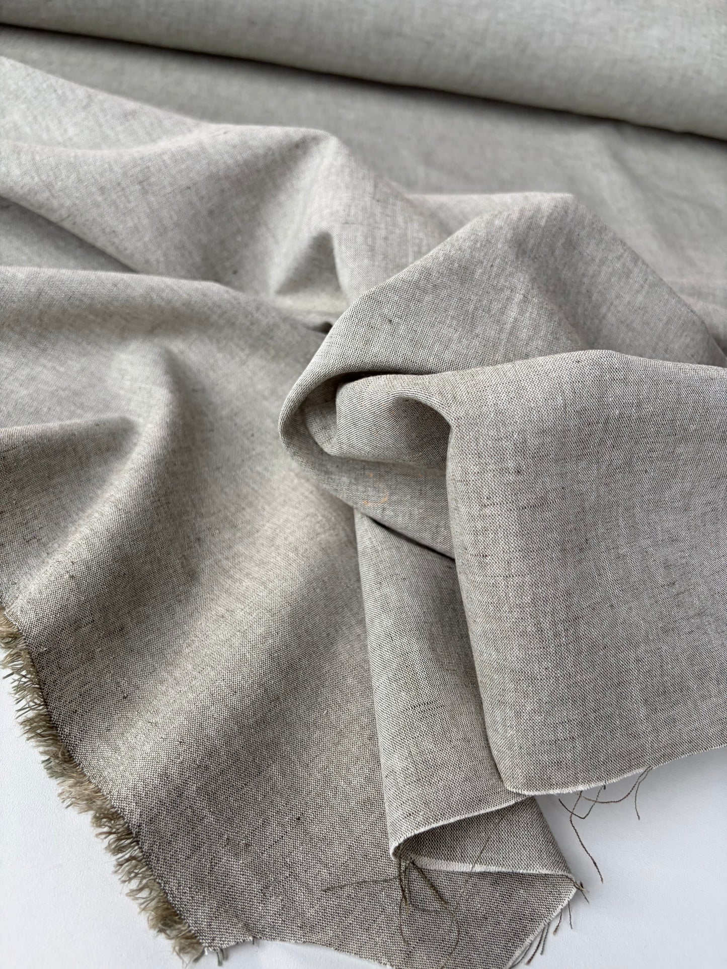 JEAN 011 linen/cotton chiné khaky