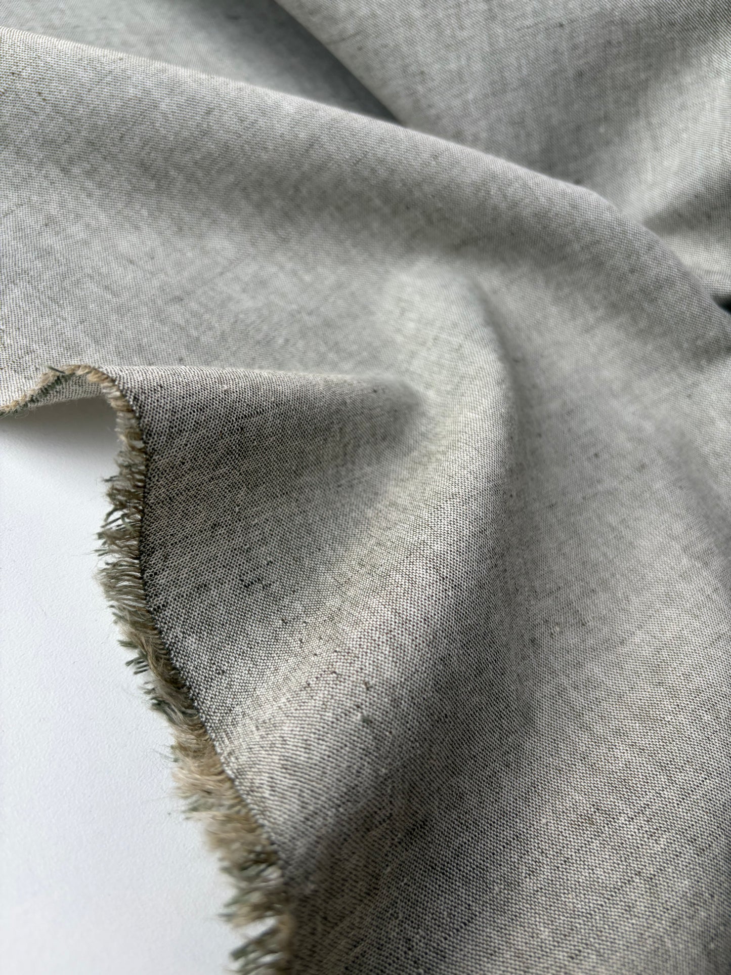 JEAN 011 linen/cotton chiné khaky