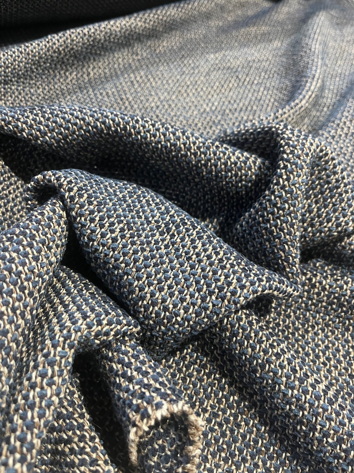 JULIA 007 cotton tweed indigo/sand