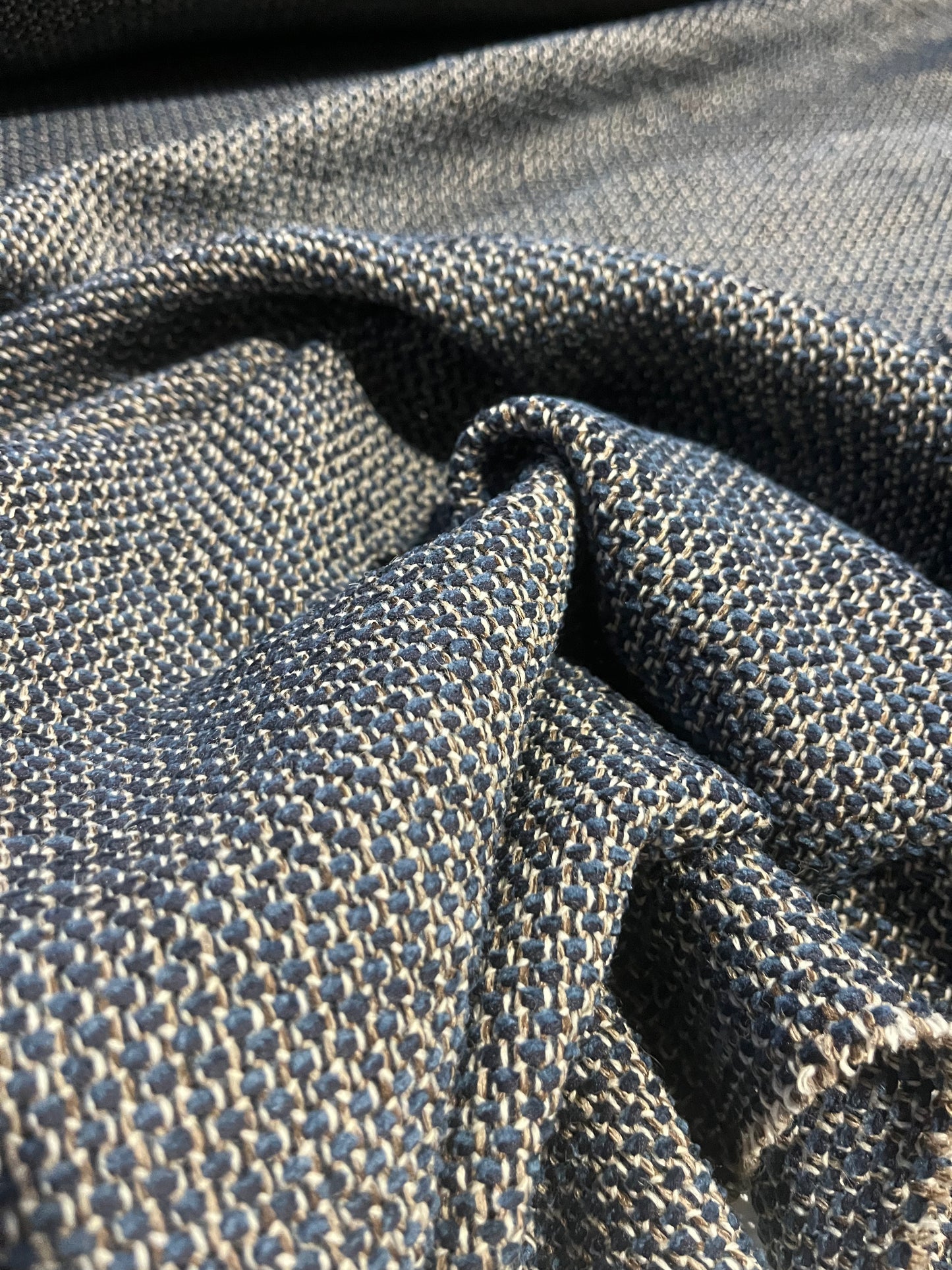 JULIA 007 cotton tweed indigo/sand