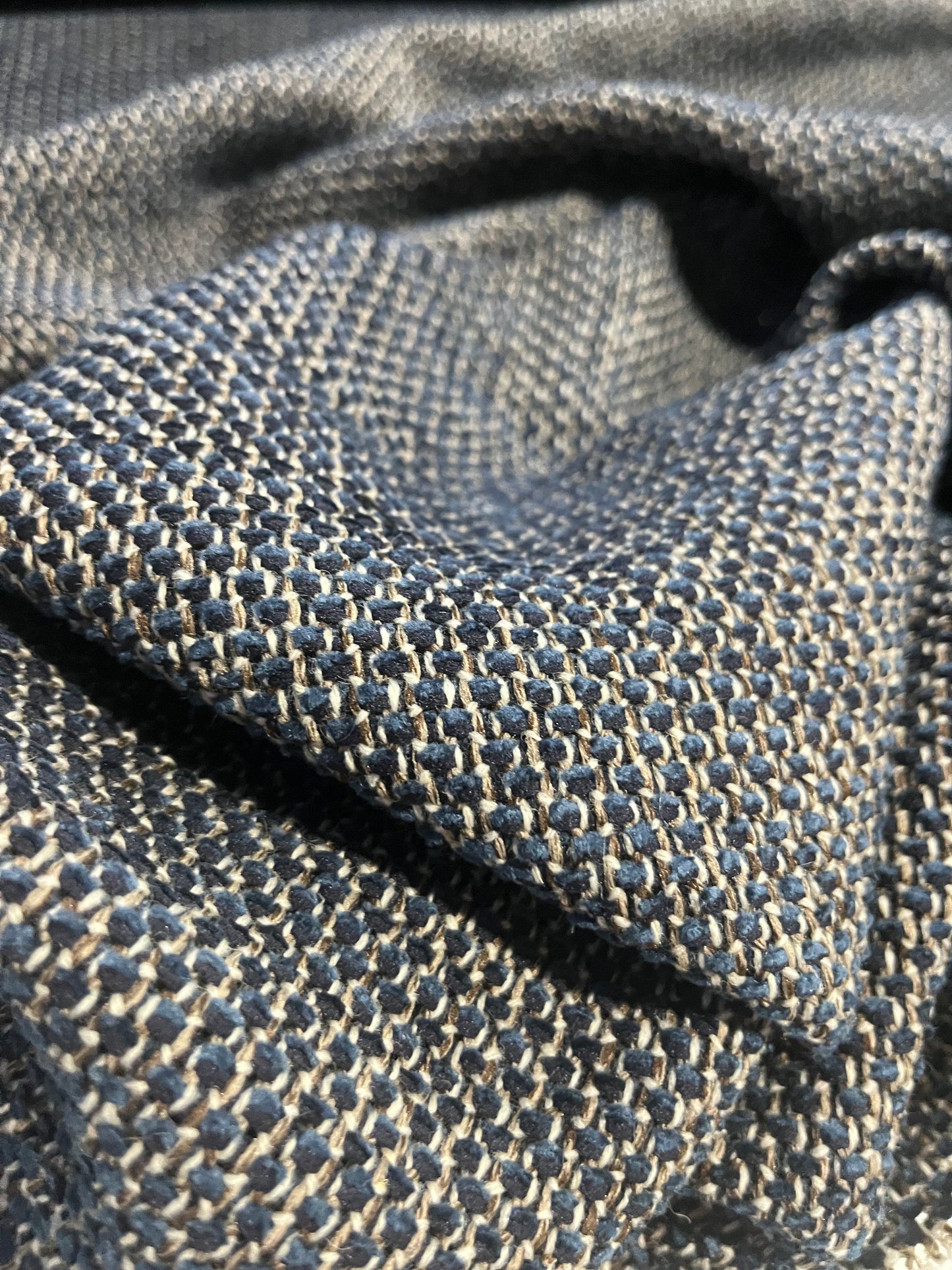 JULIA 007 cotton tweed indigo/sand