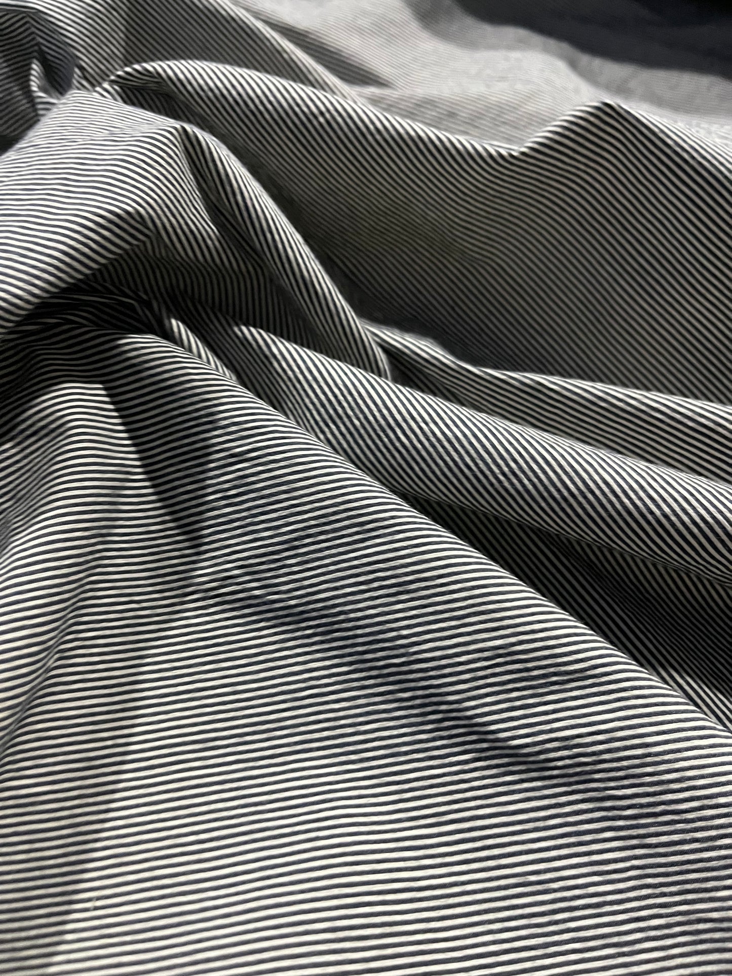 Soft Origin 040 woven cotton stretch pinstripes