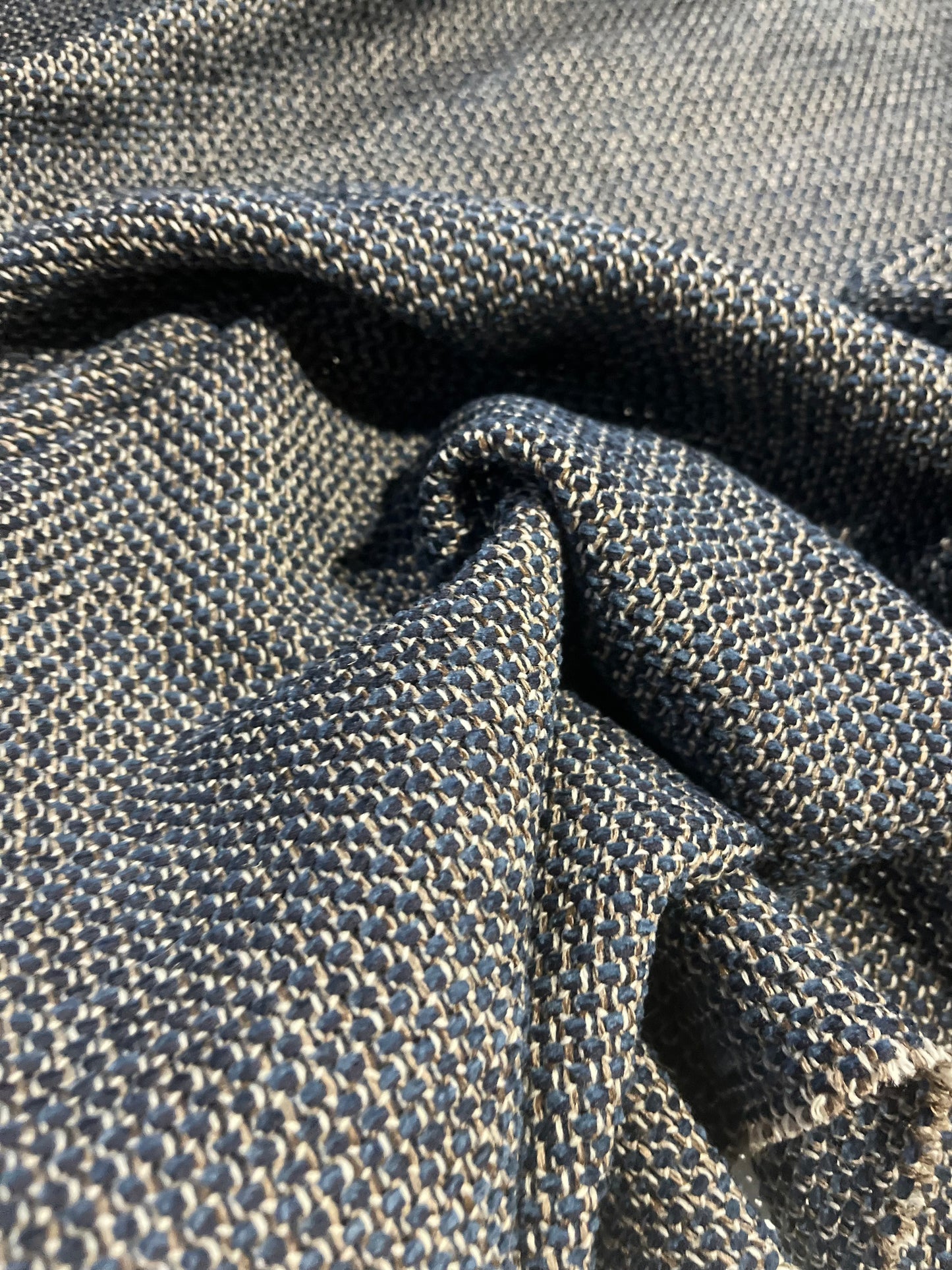 JULIA 007 cotton tweed indigo/sand