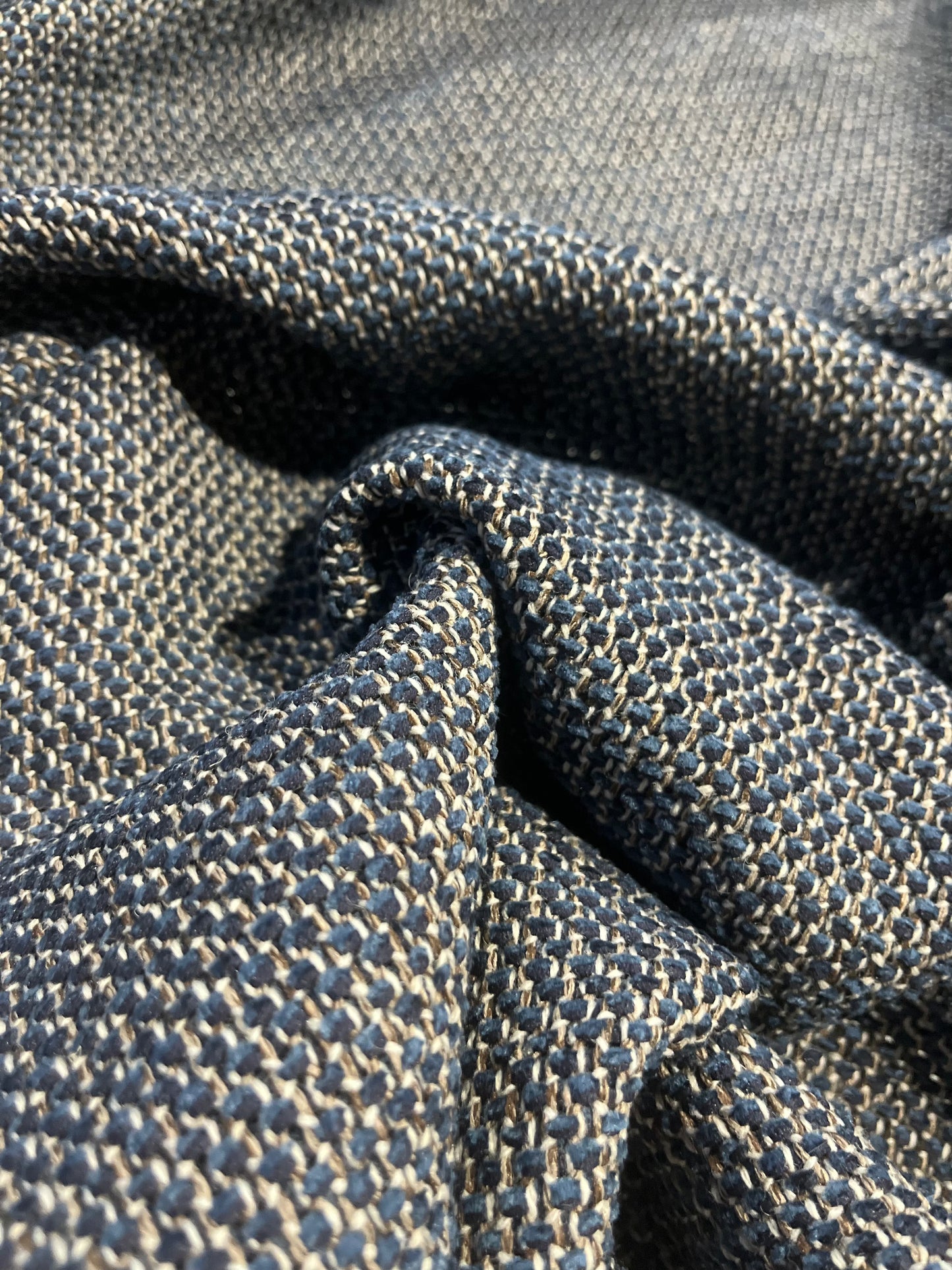 JULIA 007 cotton tweed indigo/sand