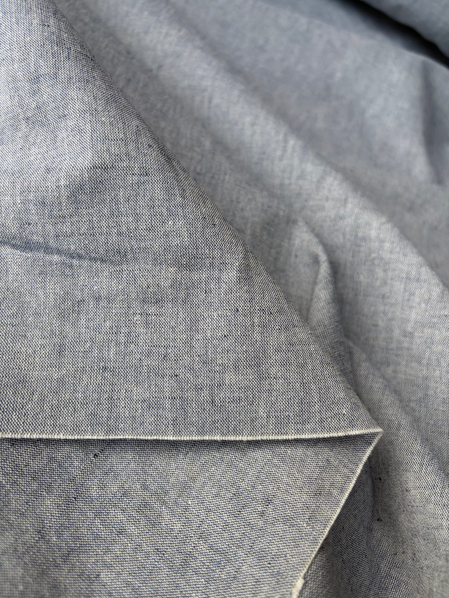 JEAN 016 linen/cotton chiné jeans colour