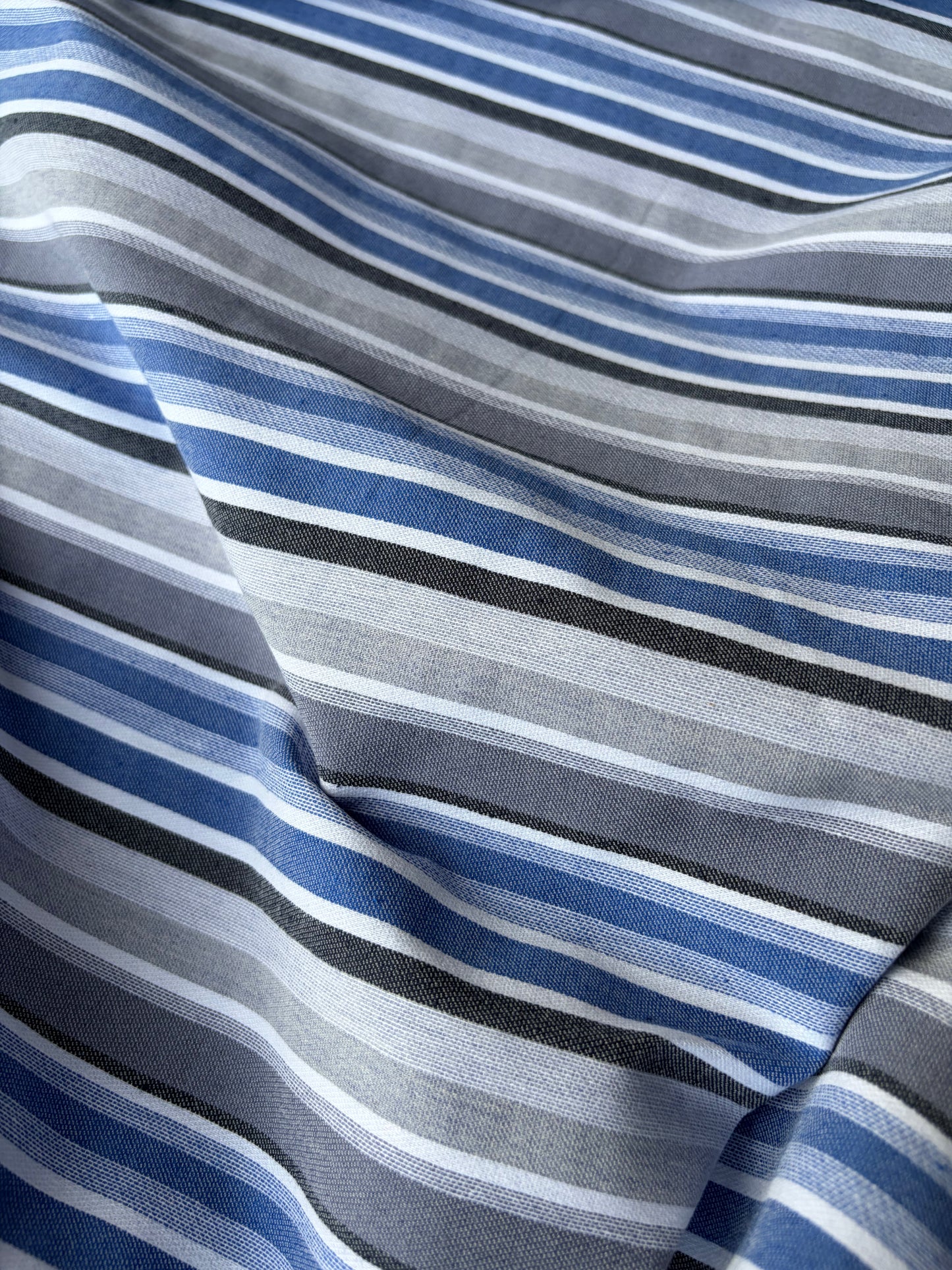 JEAN 017 cotton bengaline stripes multi blue