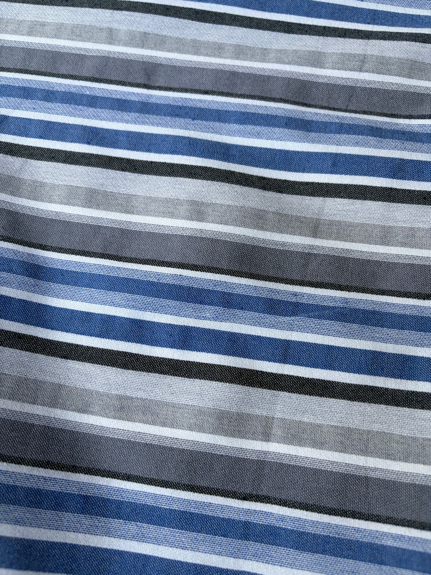 JEAN 017 cotton bengaline stripes multi blue