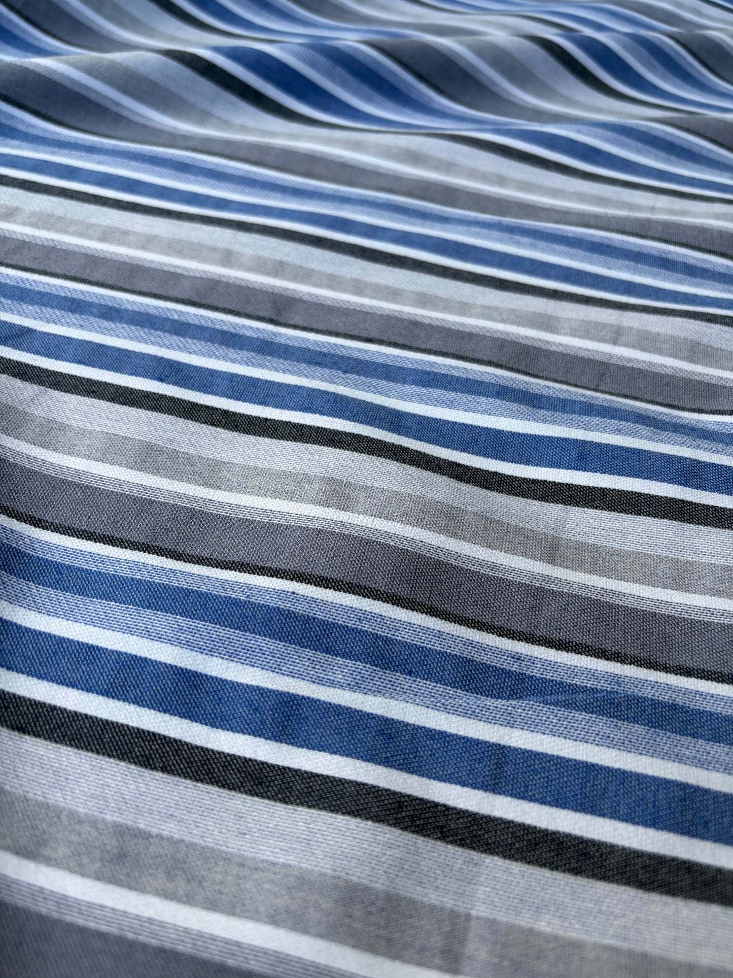 JEAN 017 cotton bengaline stripes multi blue