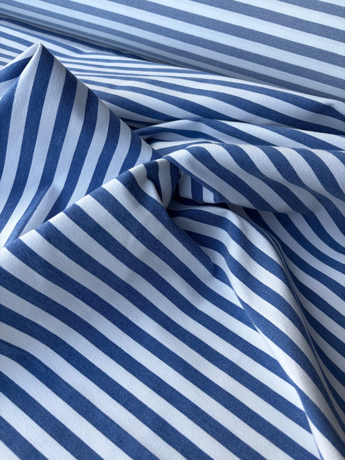 JEAN 019 cotton bengaline stripes cobalt blue
