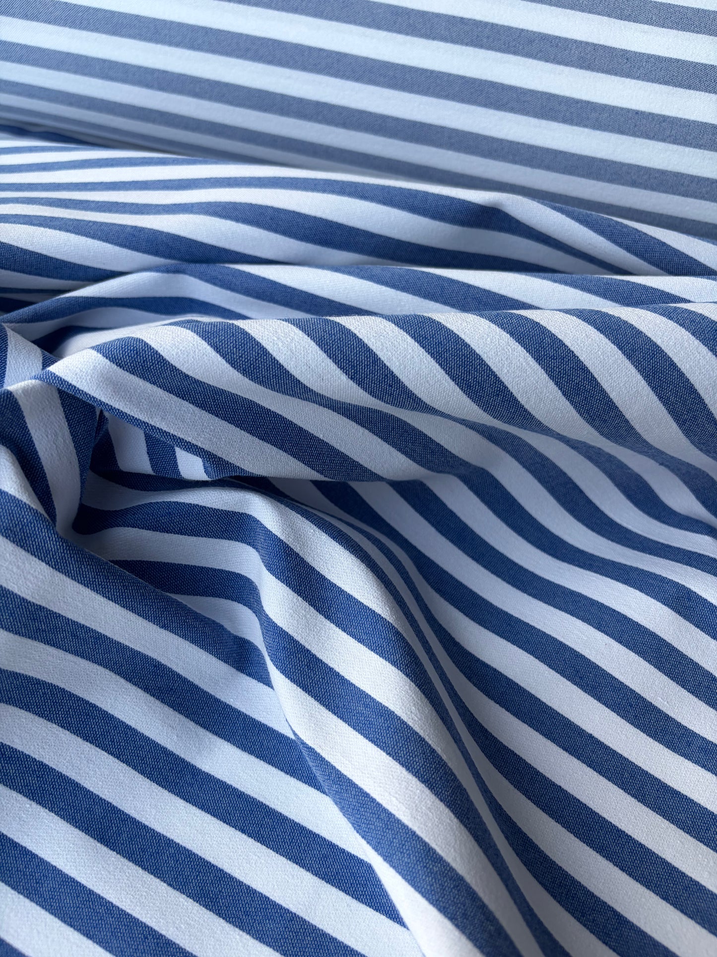 JEAN 019 cotton bengaline stripes cobalt blue