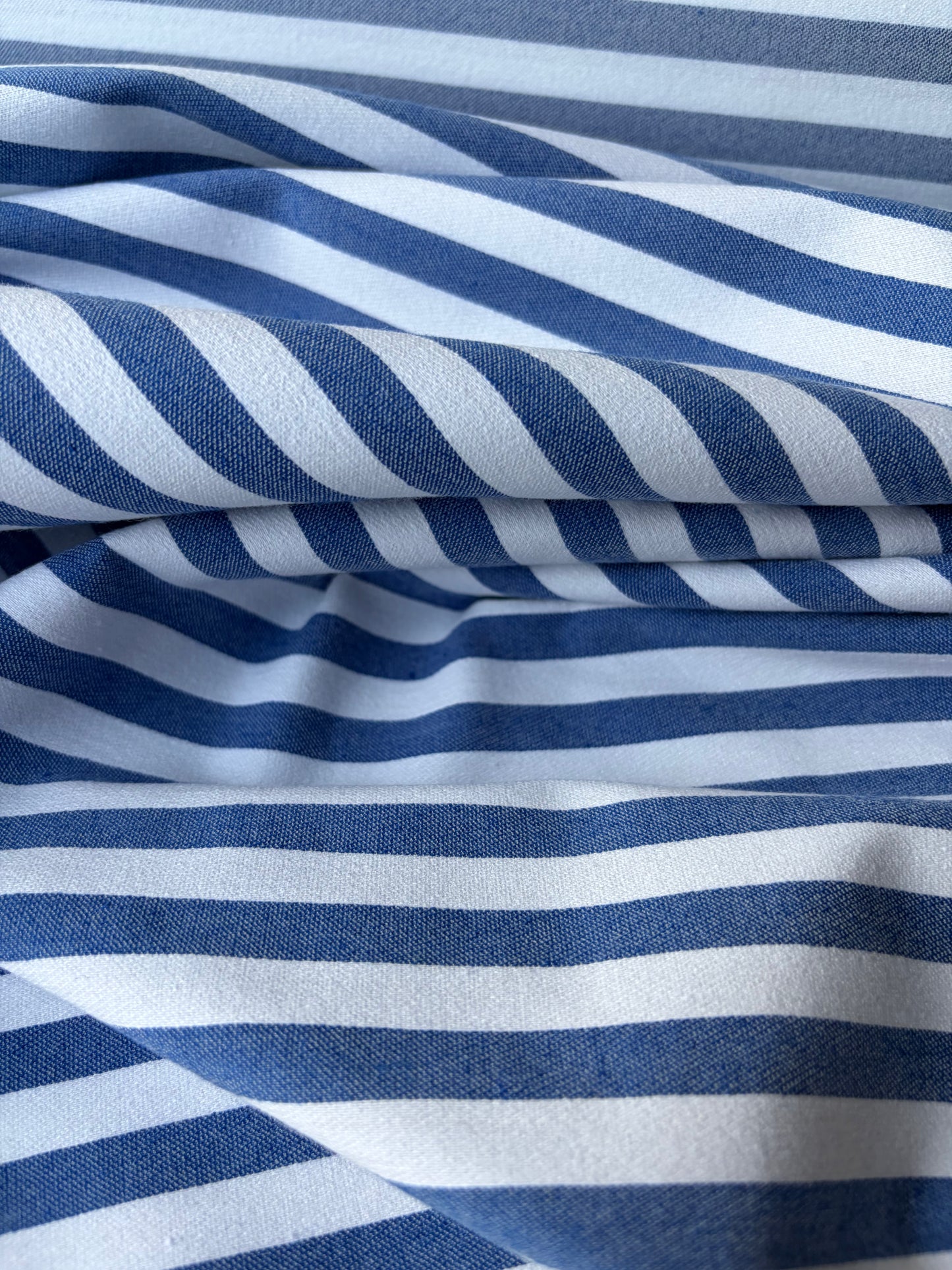 JEAN 019 cotton bengaline stripes cobalt blue