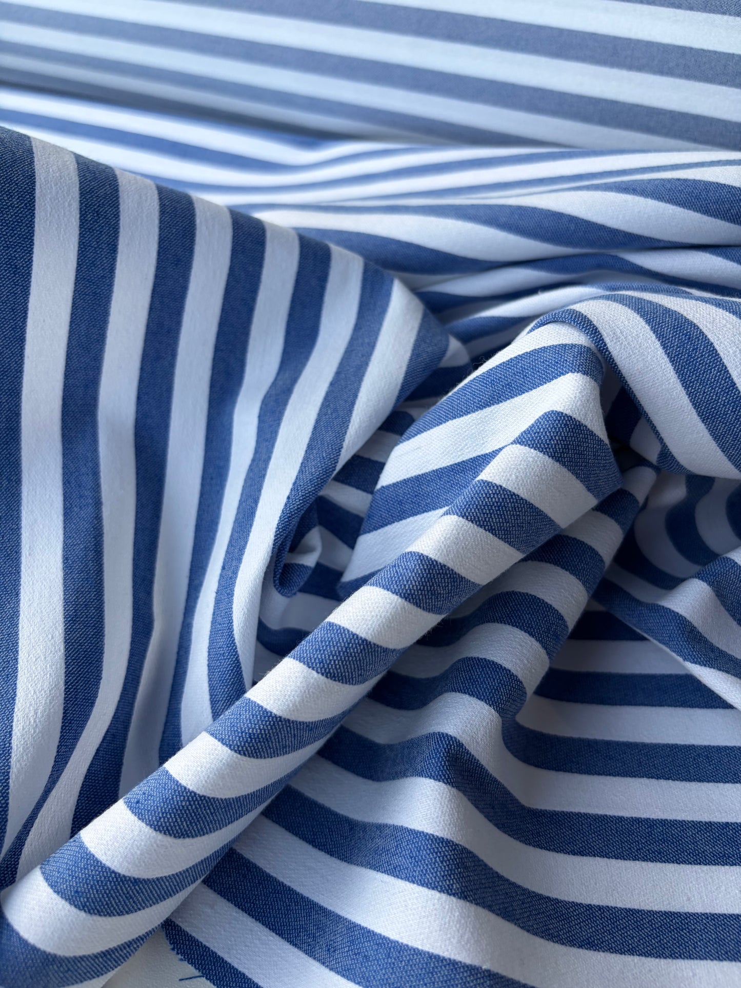 JEAN 019 cotton bengaline stripes cobalt blue