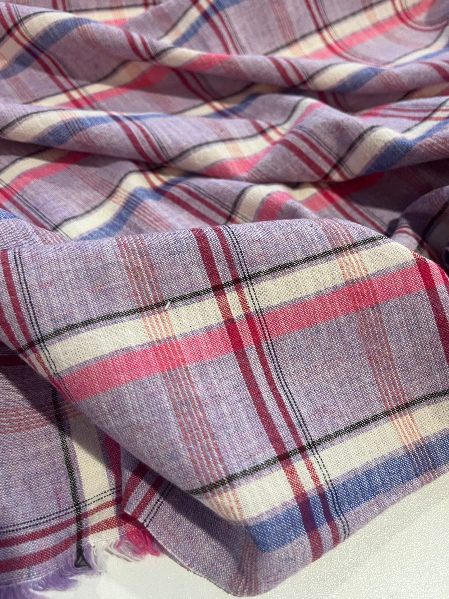 JULIA 015 washed  cotton linen check
