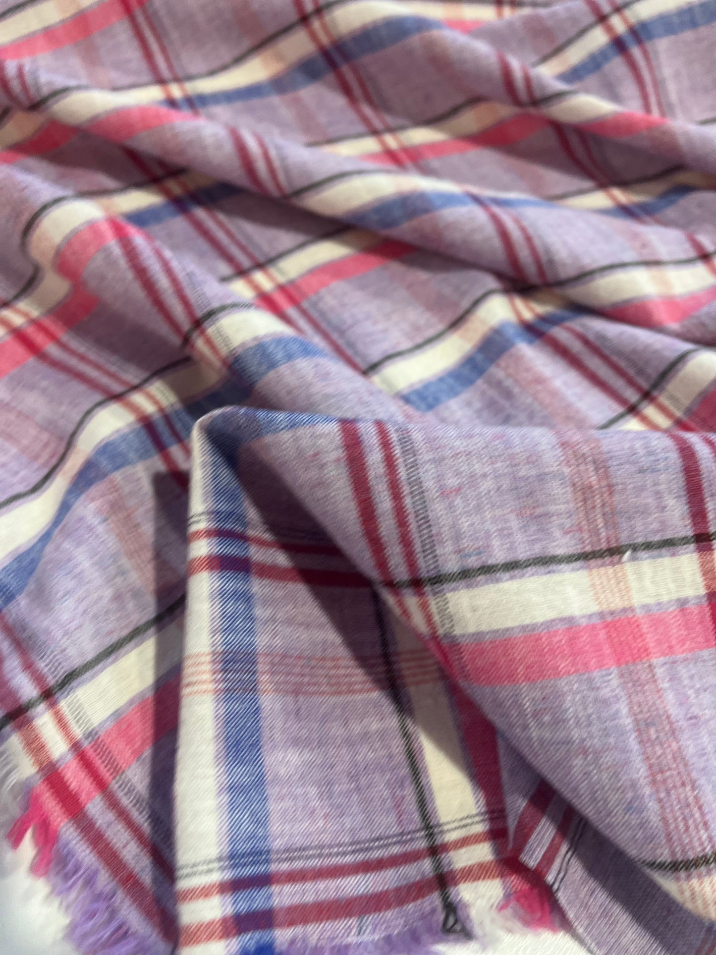 JULIA 015 washed  cotton linen check