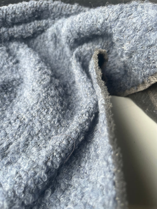 POLO 012 heavy bouclette coat fabric blue/grey