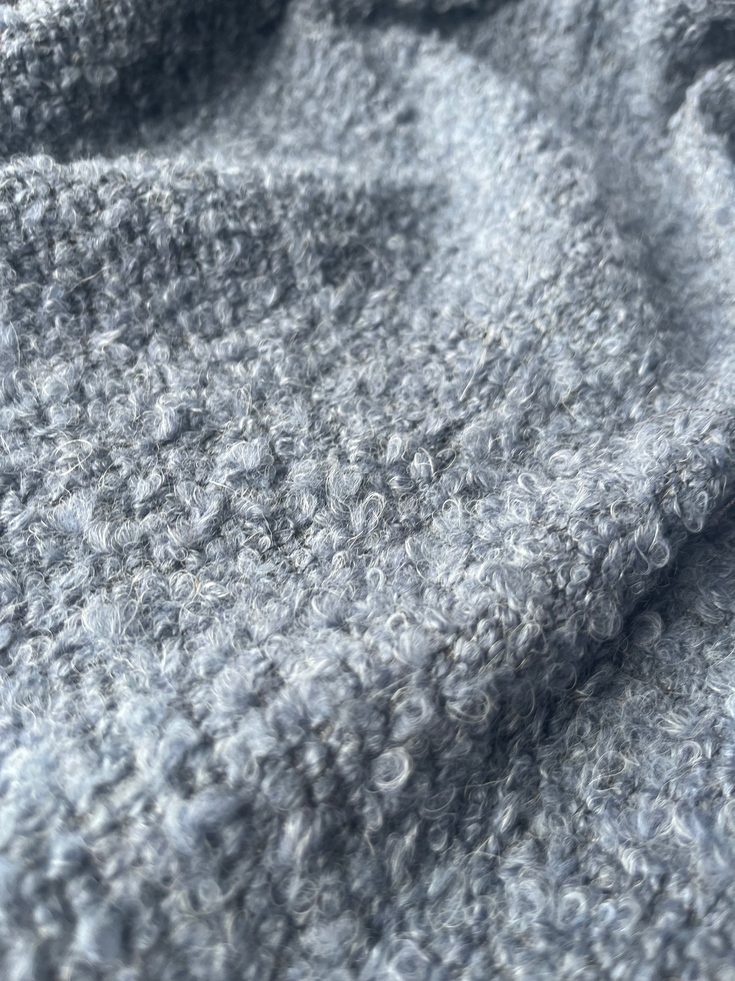 POLO 012 heavy bouclette coat fabric blue/grey