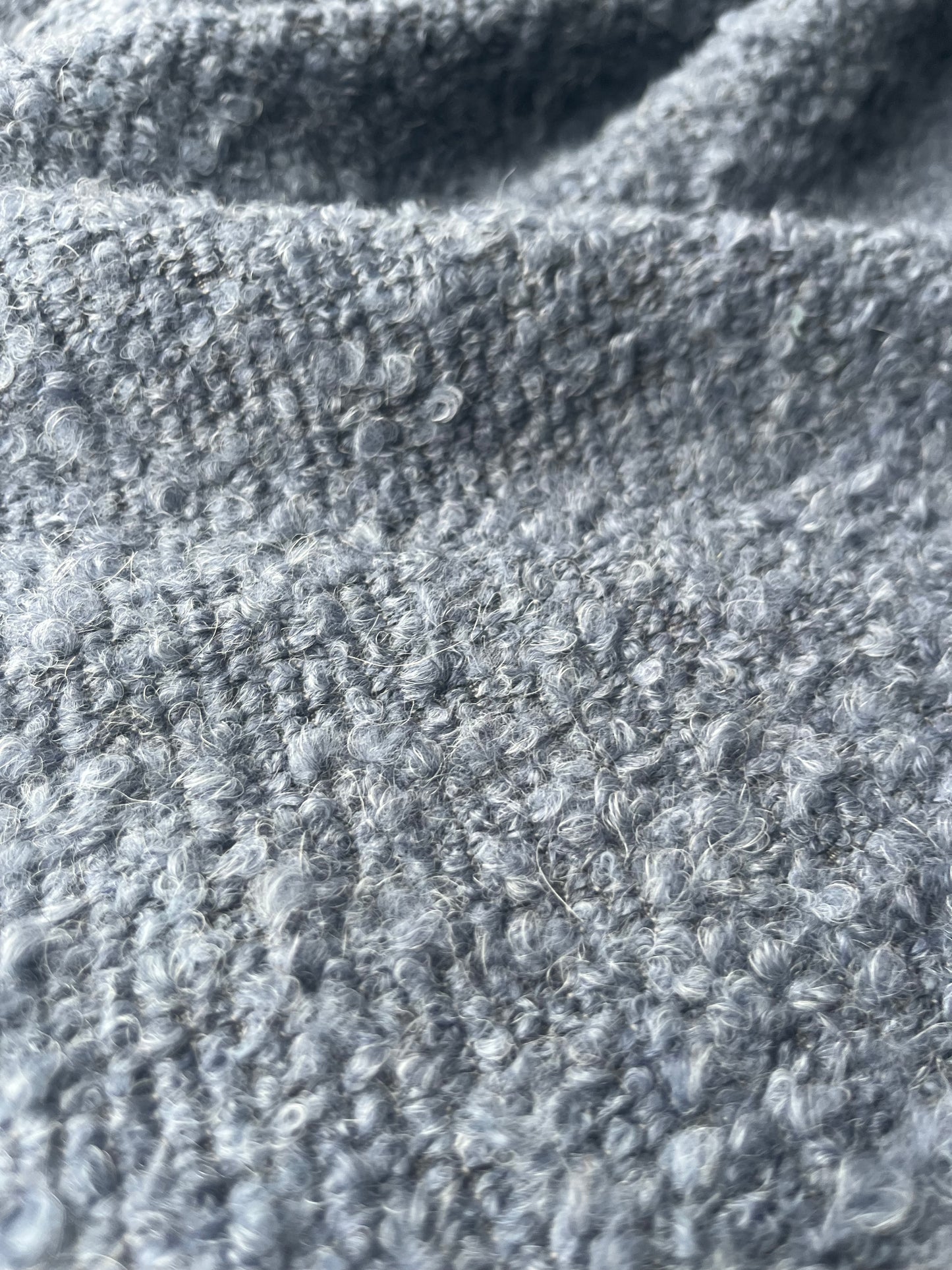 POLO 012 heavy bouclette coat fabric blue/grey