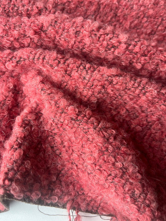 POLO 013 heavy bouclette coat fabric soft coral/pink