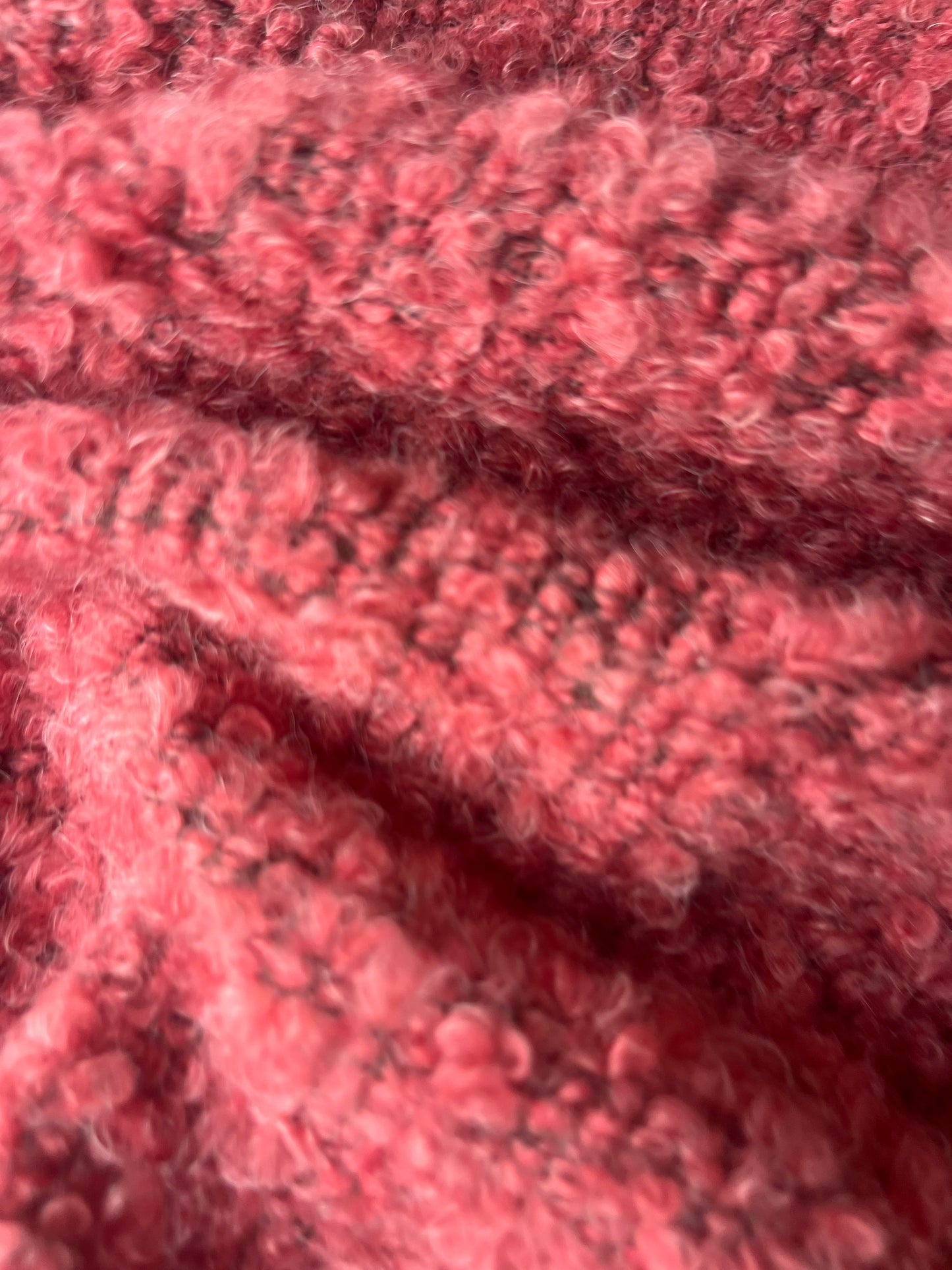 POLO 013 heavy bouclette coat fabric soft coral/pink