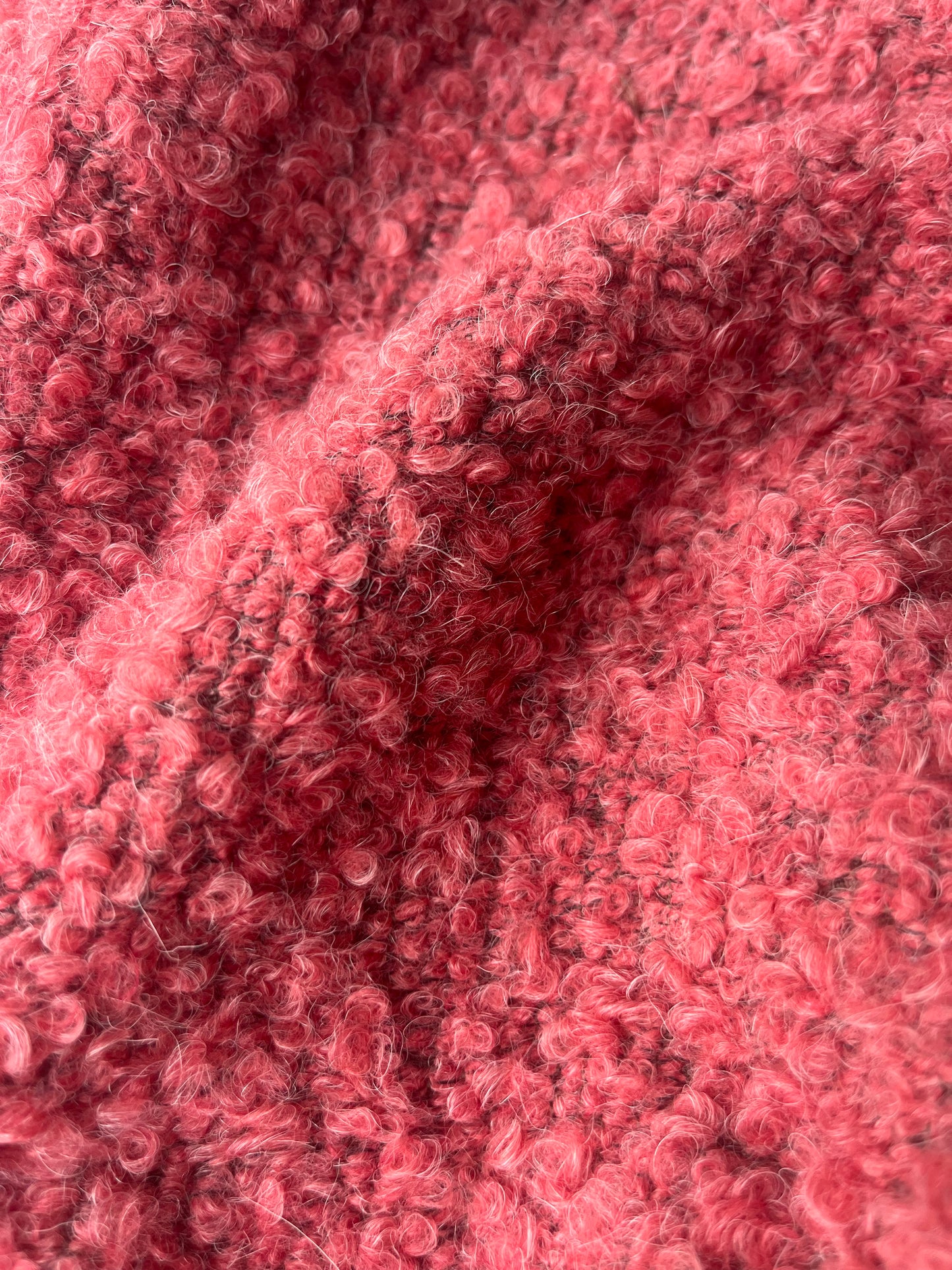 POLO 013 heavy bouclette coat fabric soft coral/pink