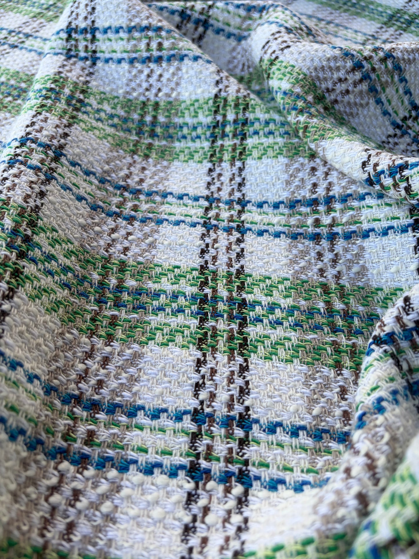 JEAN 024 cotton tweed Chanel style green check