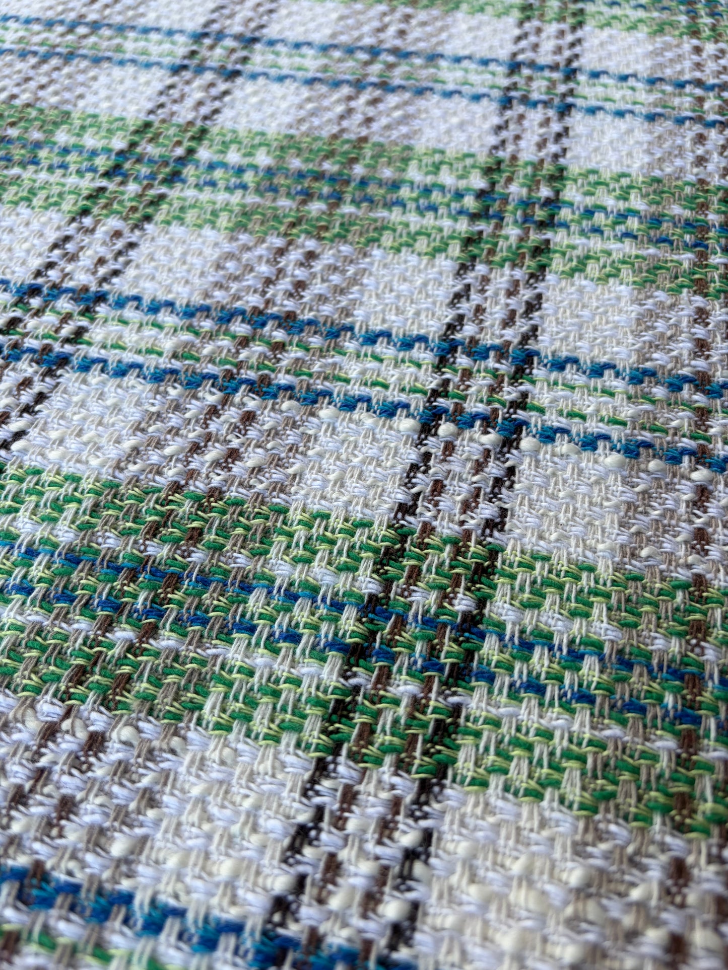 JEAN 024 cotton tweed Chanel style green check