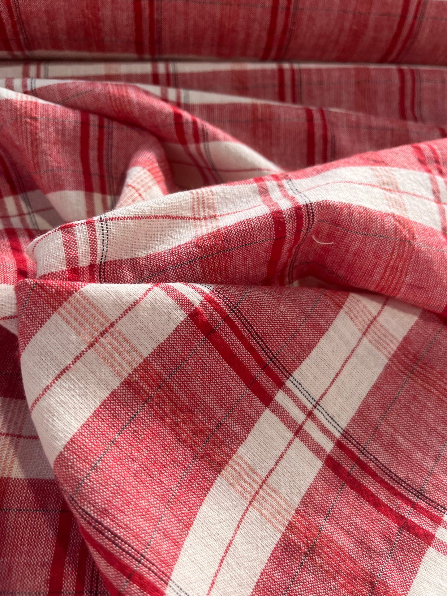 JULIA 020 washed  cotton linen check