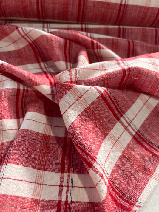 JULIA 020 washed  cotton linen check