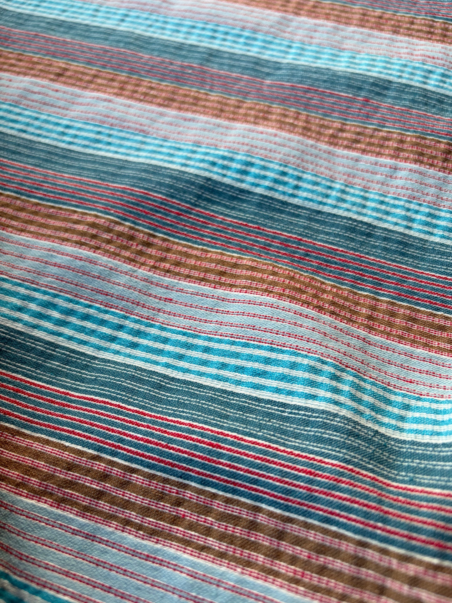 JEAN 027 cotton bengaline stripes blue/brown
