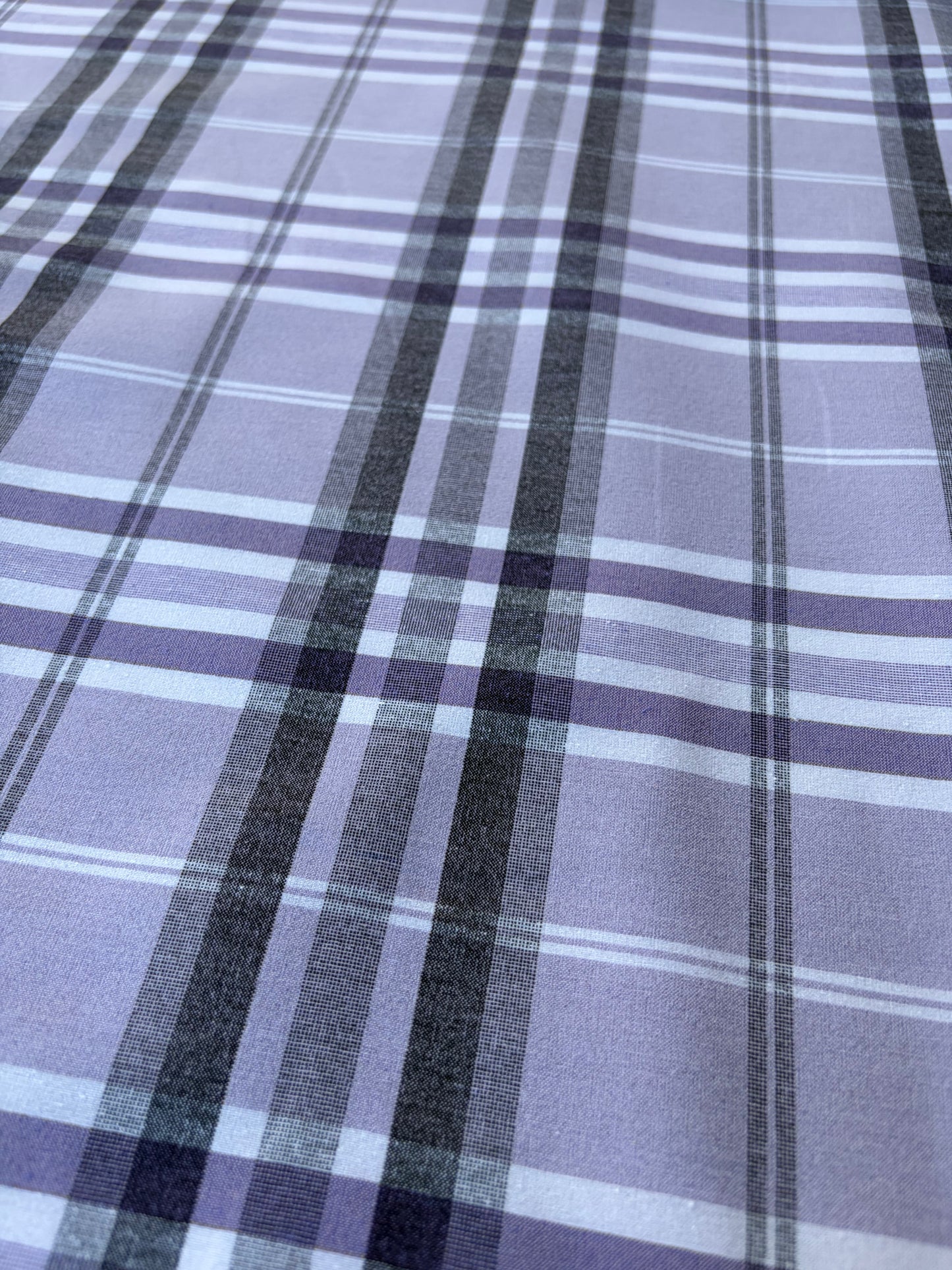 JEAN 029 cotton bengaline classical clan check lilac