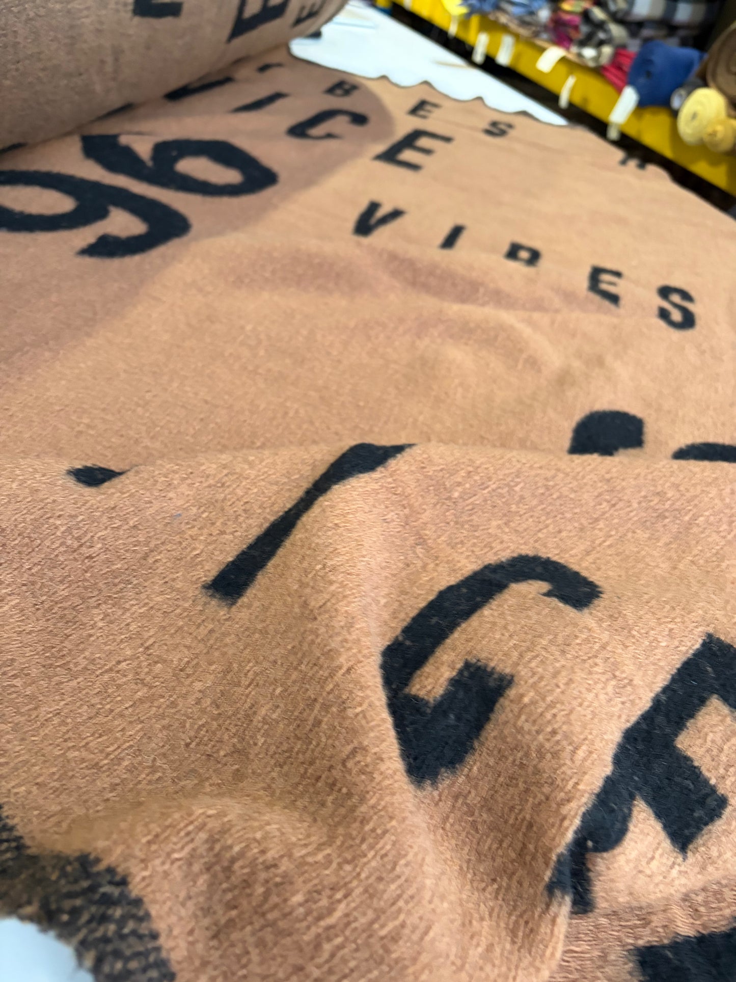 HOLLY 006 cognac coloured heavy boiled wool "vibes nice"