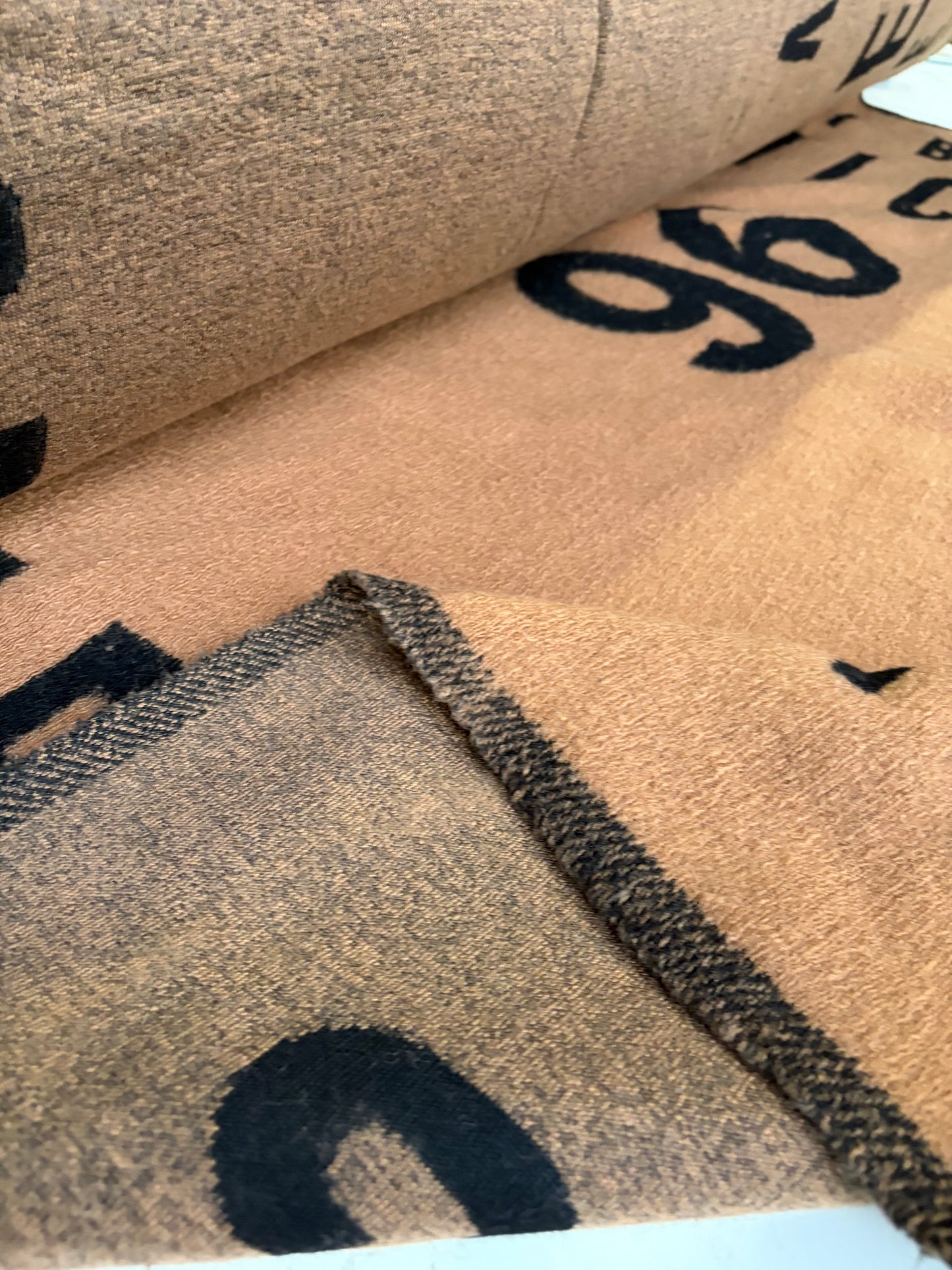 HOLLY 006 cognac coloured heavy boiled wool "vibes nice"