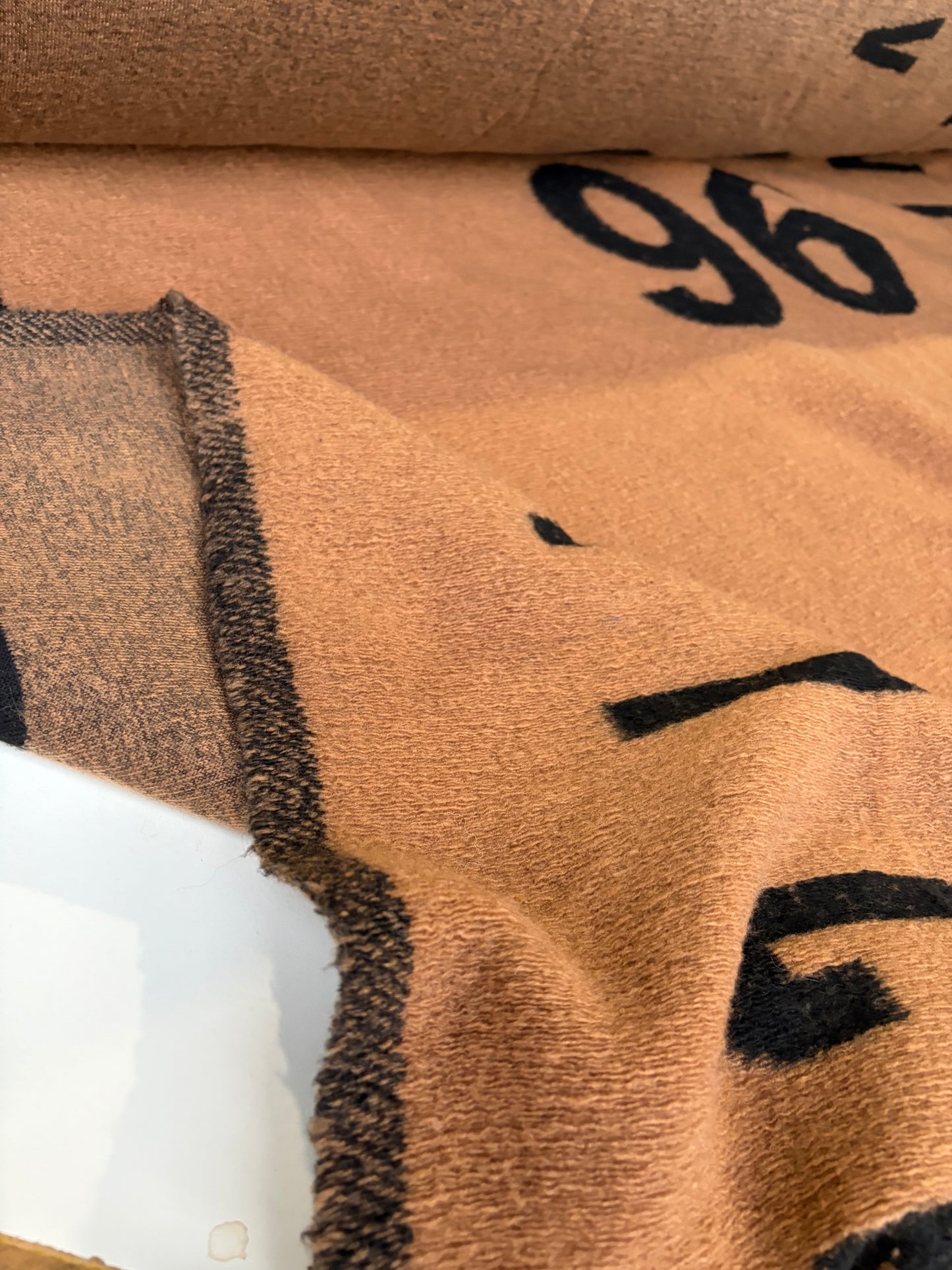 HOLLY 006 cognac coloured heavy boiled wool "vibes nice"