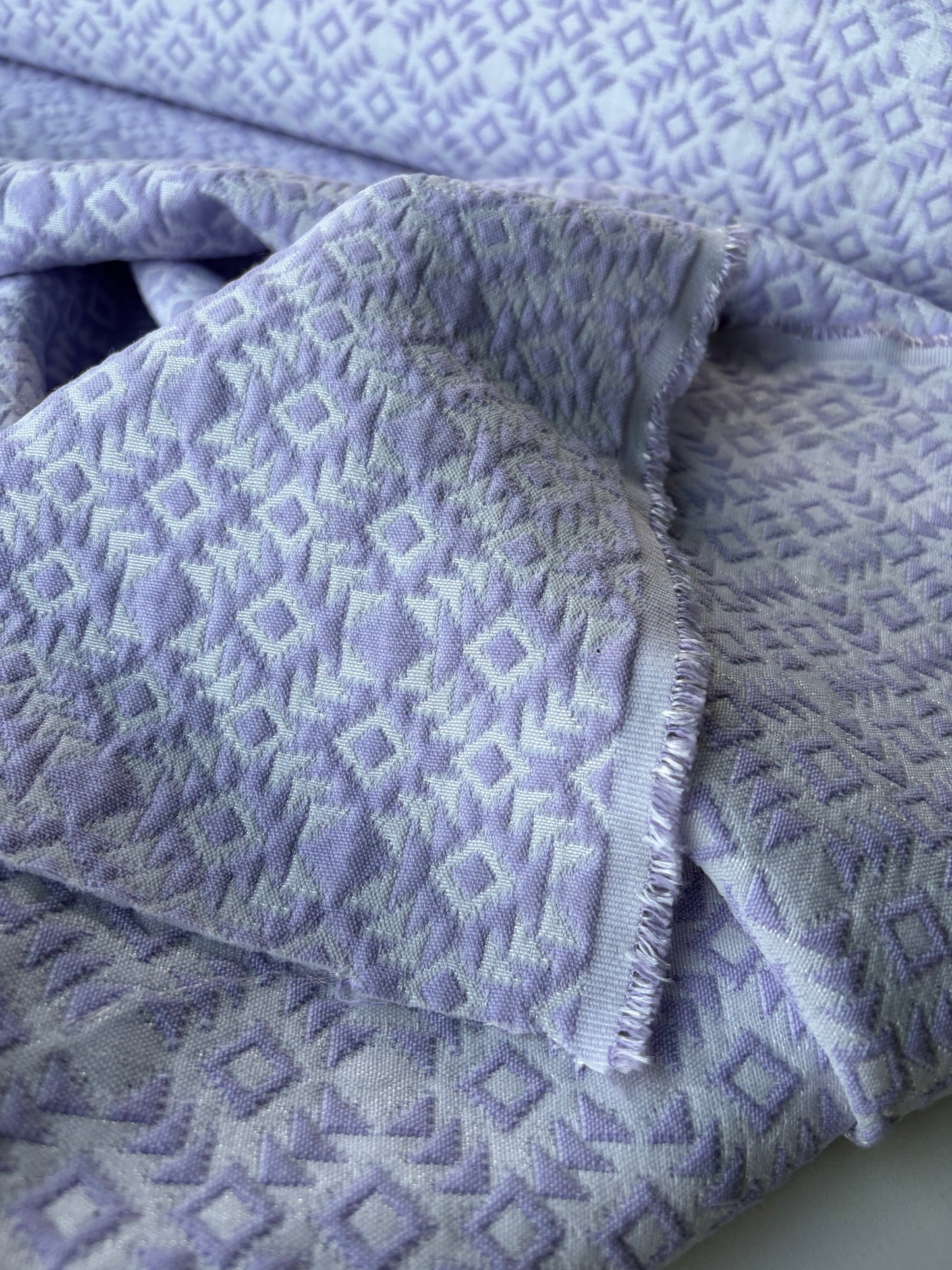 JEAN 032 cotton jacquard stretch lilac