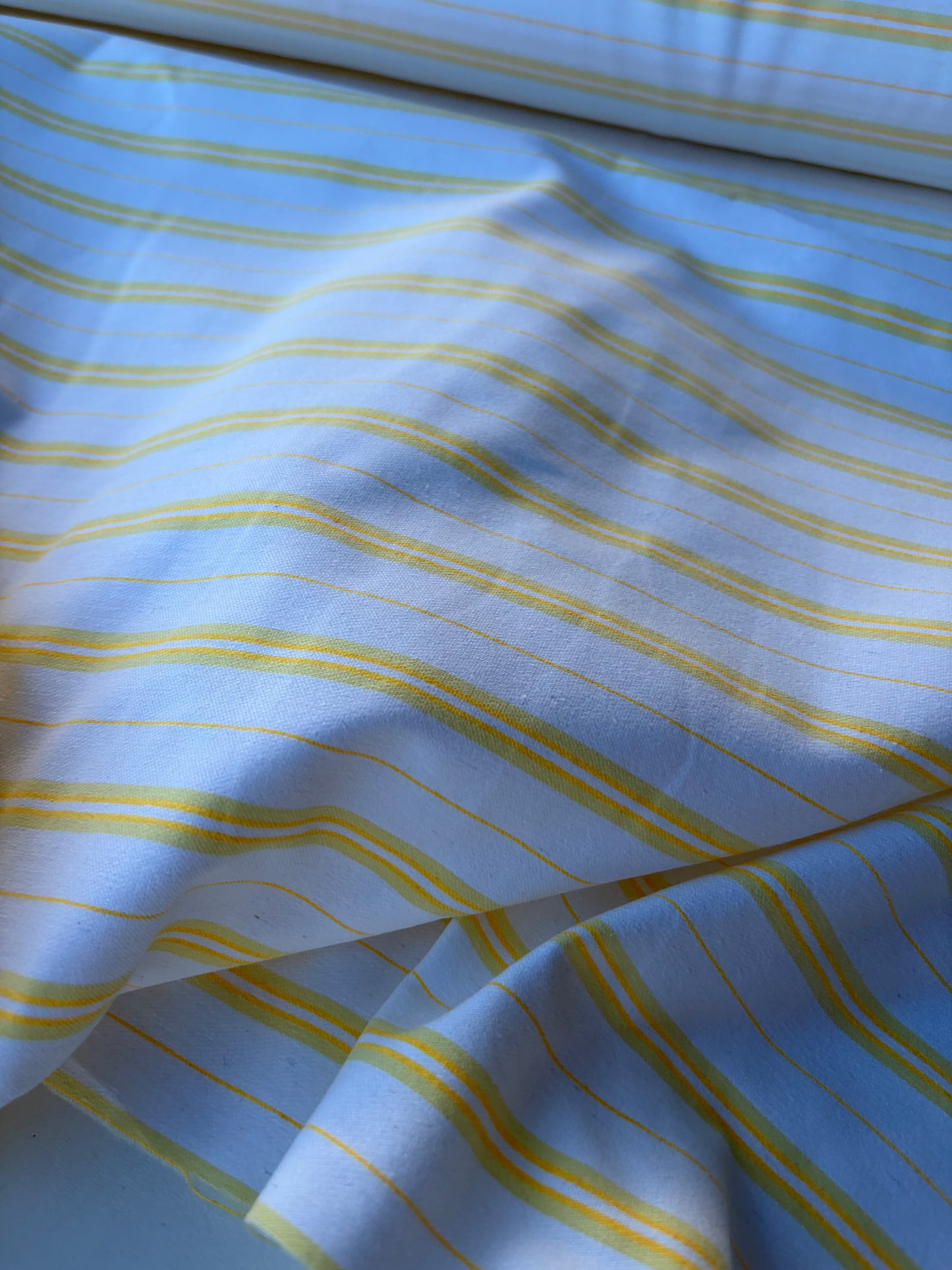 NOA 002 cotton bengaline stripes white/yellow