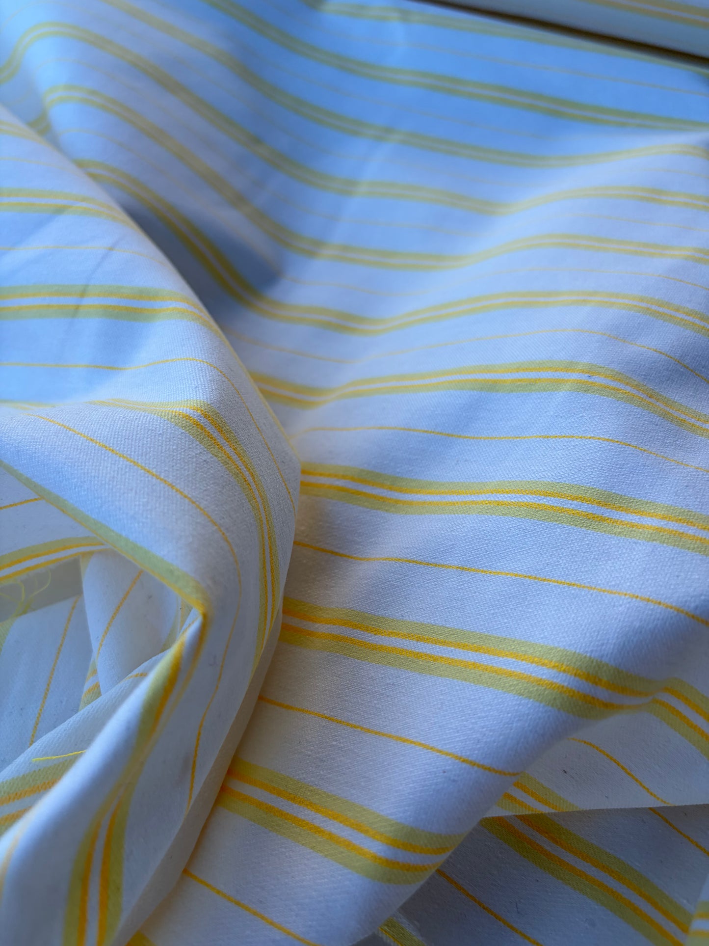NOA 002 cotton bengaline stripes white/yellow