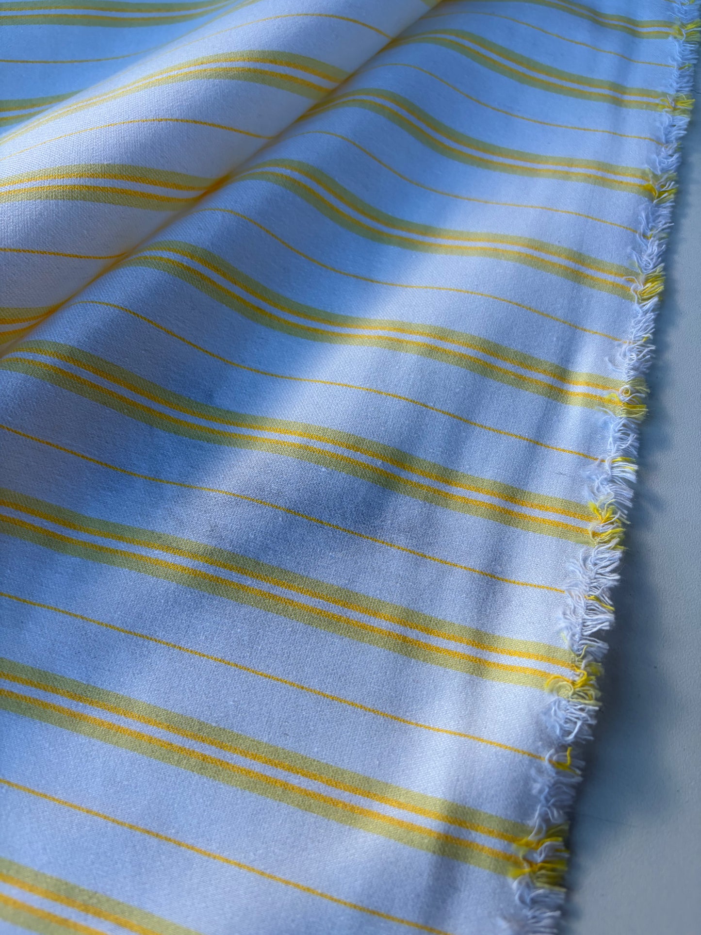 NOA 002 cotton bengaline stripes white/yellow