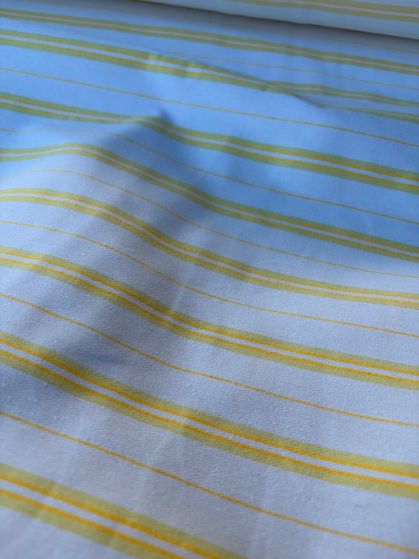 NOA 002 cotton bengaline stripes white/yellow