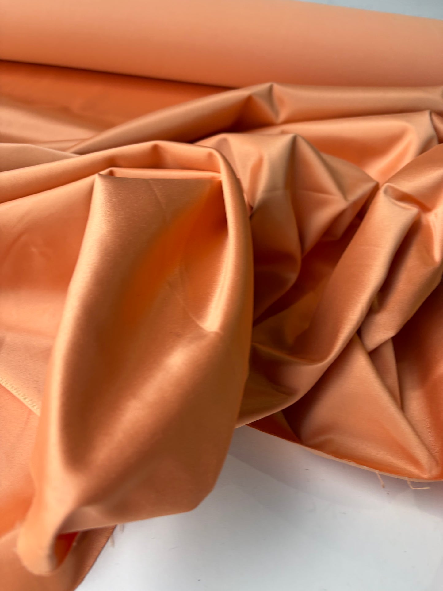 HOLLY 010 melon colour stretch satin with cotton