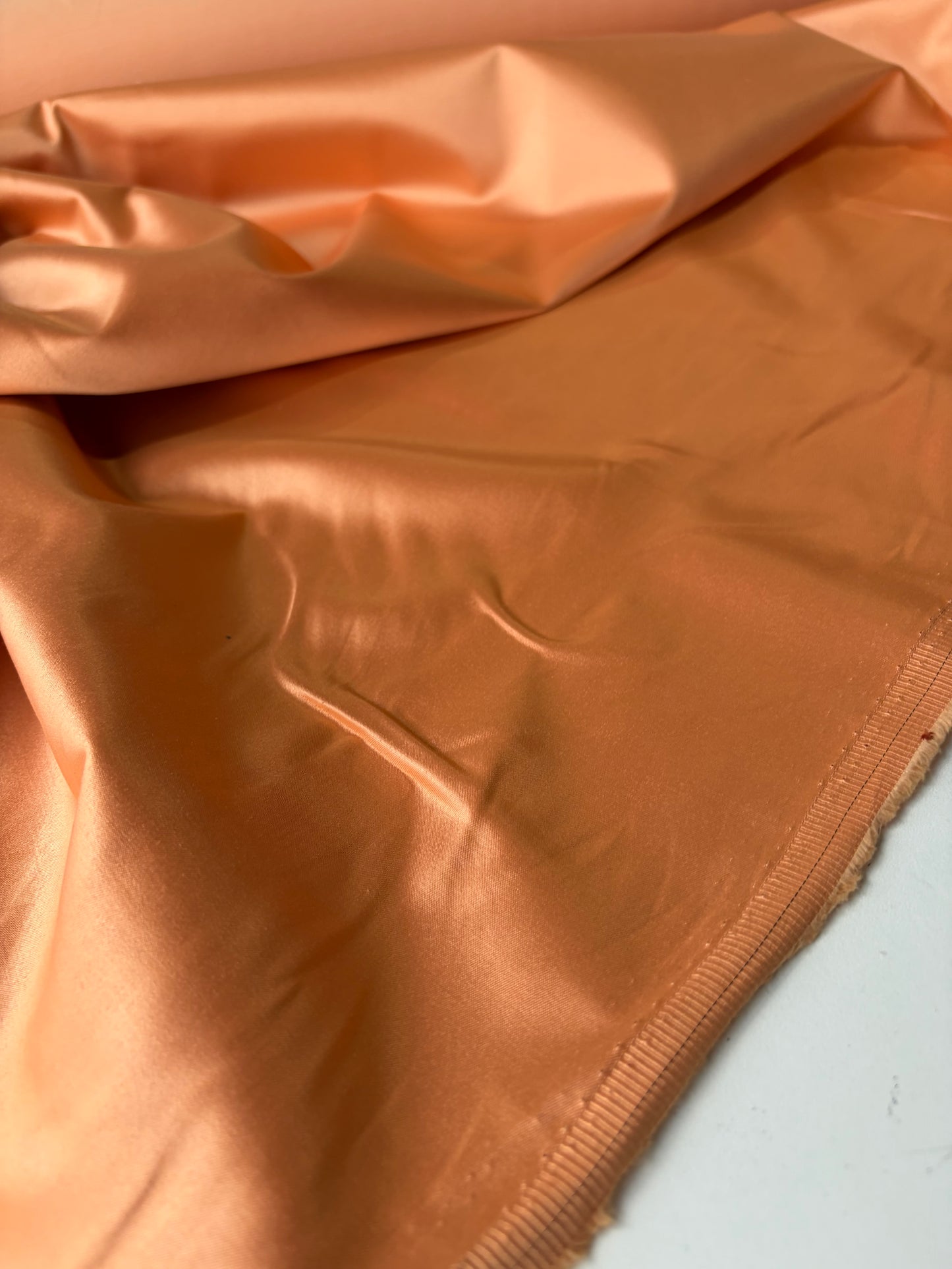 HOLLY 010 melon colour stretch satin with cotton