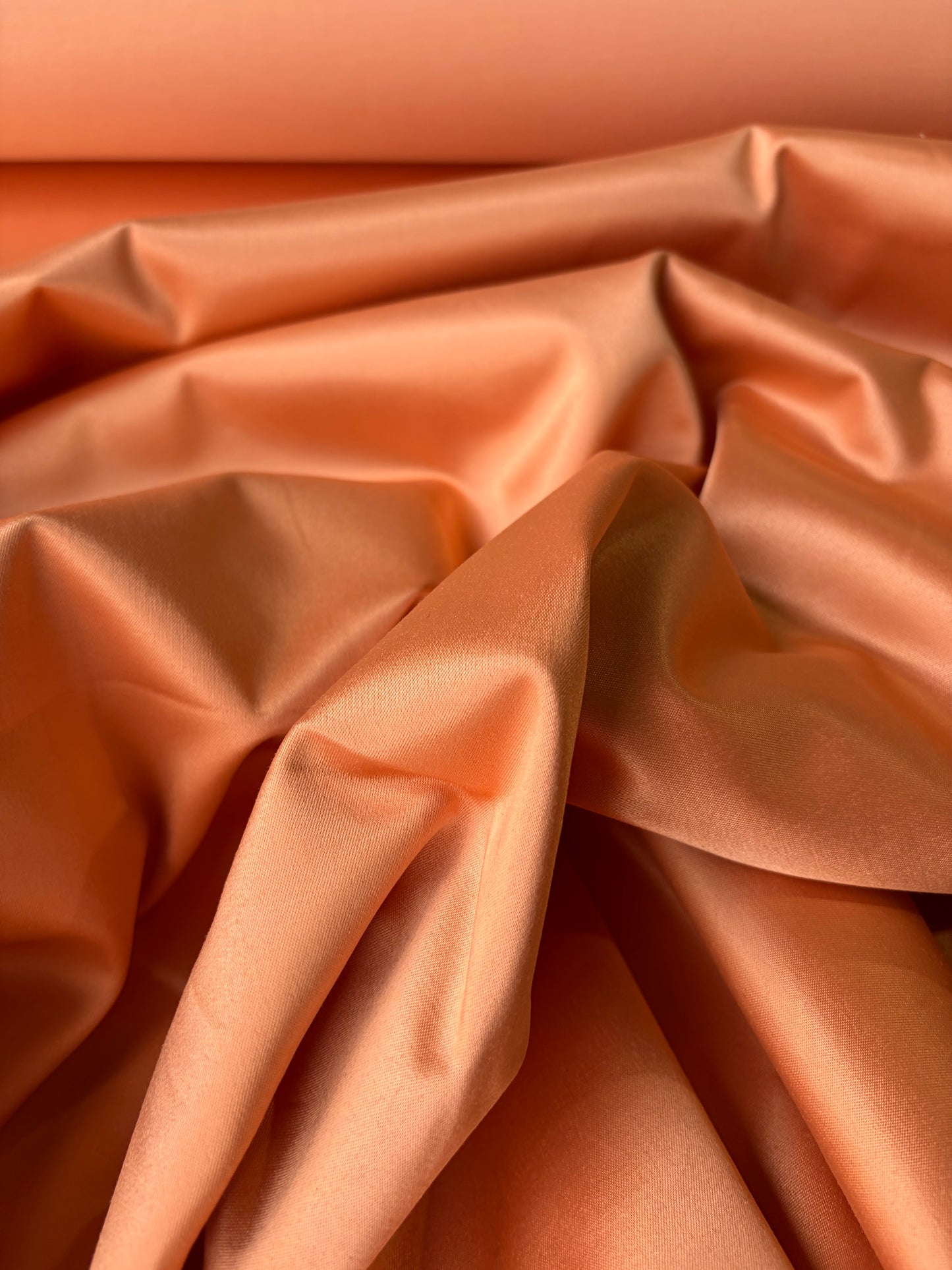 HOLLY 010 melon colour stretch satin with cotton