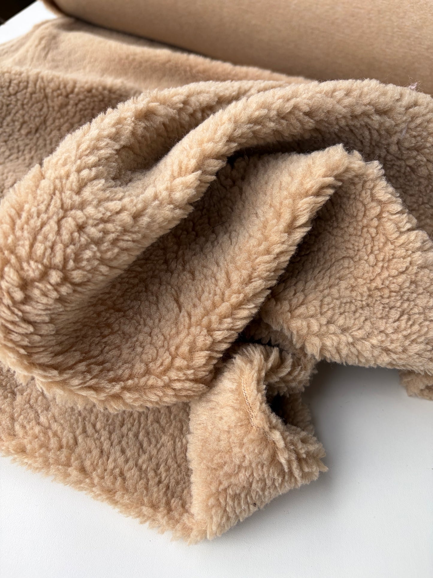 HOLLY 013 camel coloured wool bouclette