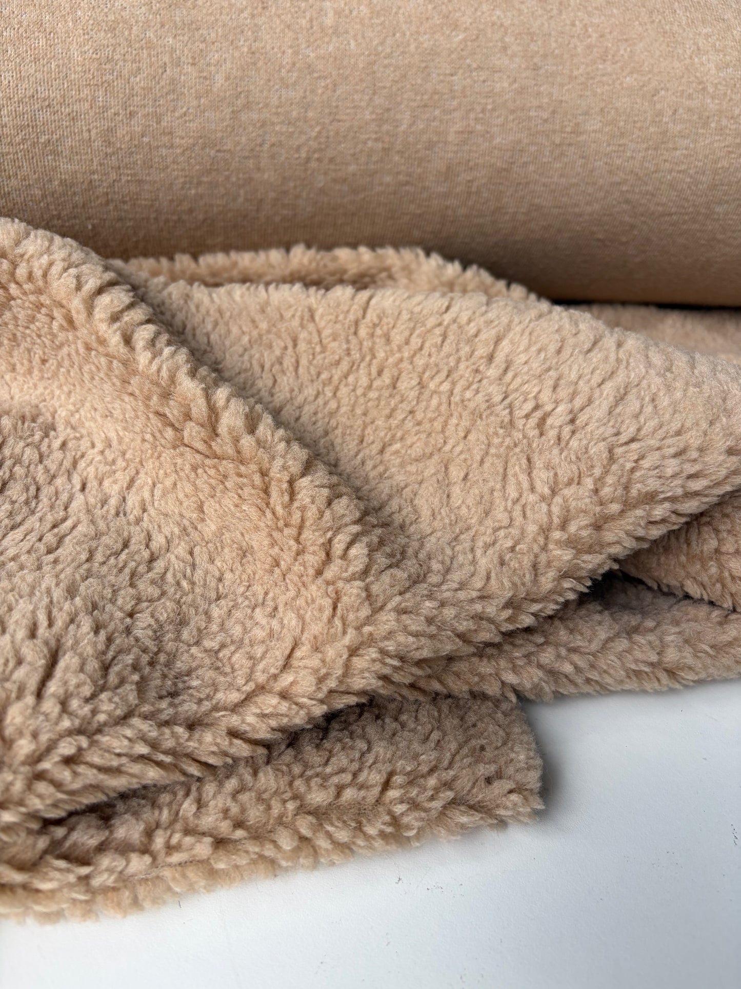 HOLLY 013 camel coloured wool bouclette