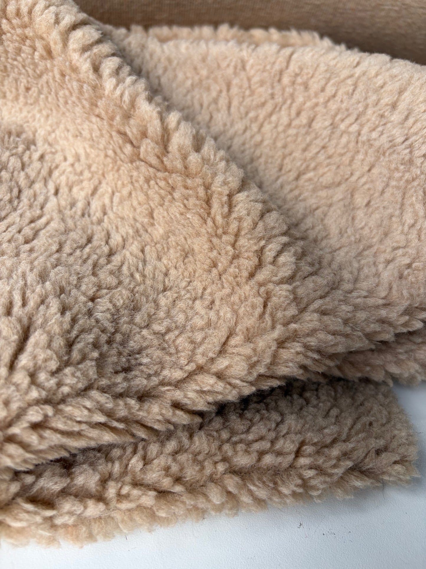 HOLLY 013 camel coloured wool bouclette