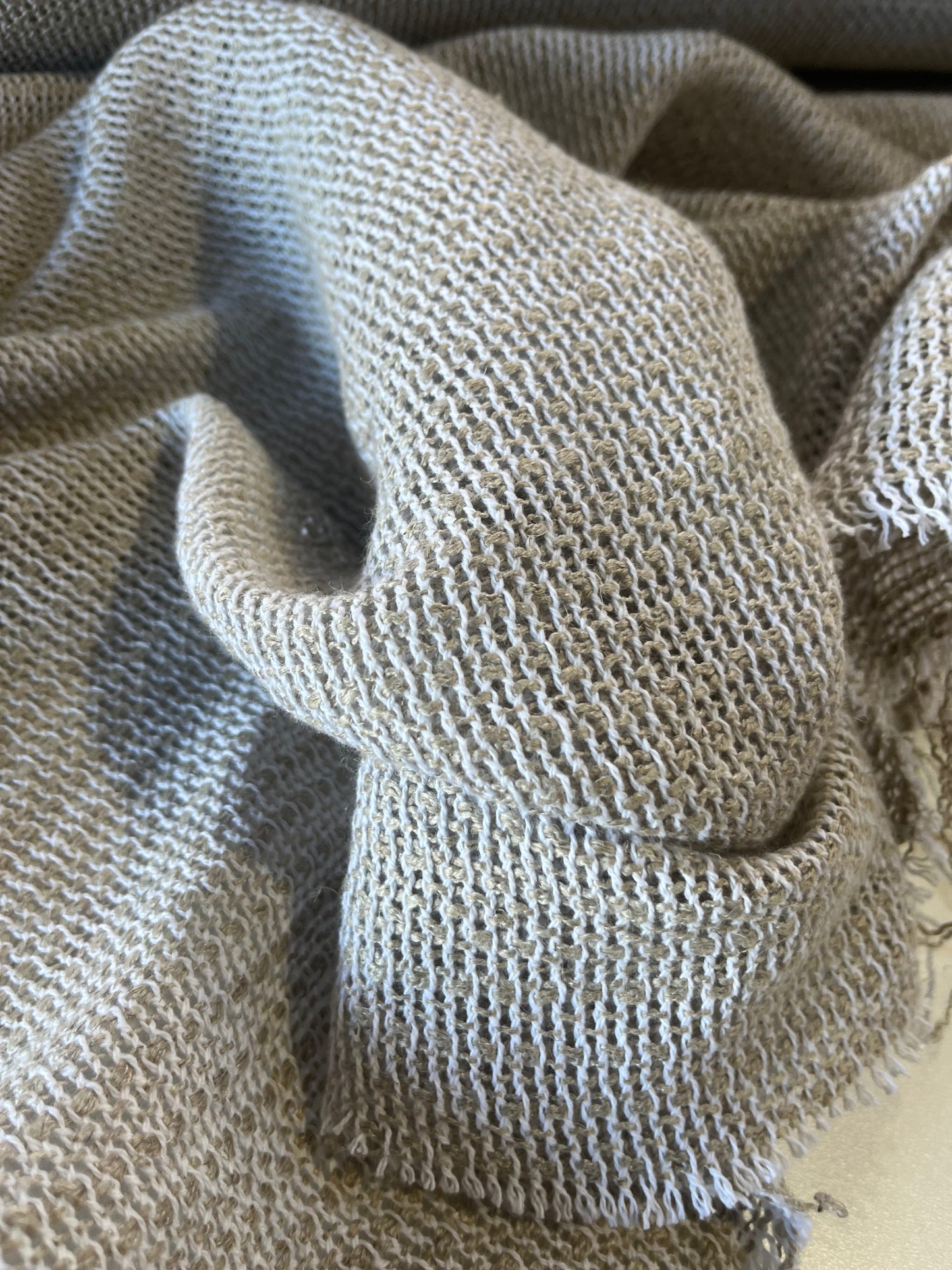 JULIA 033 cotton tweed sand/grey