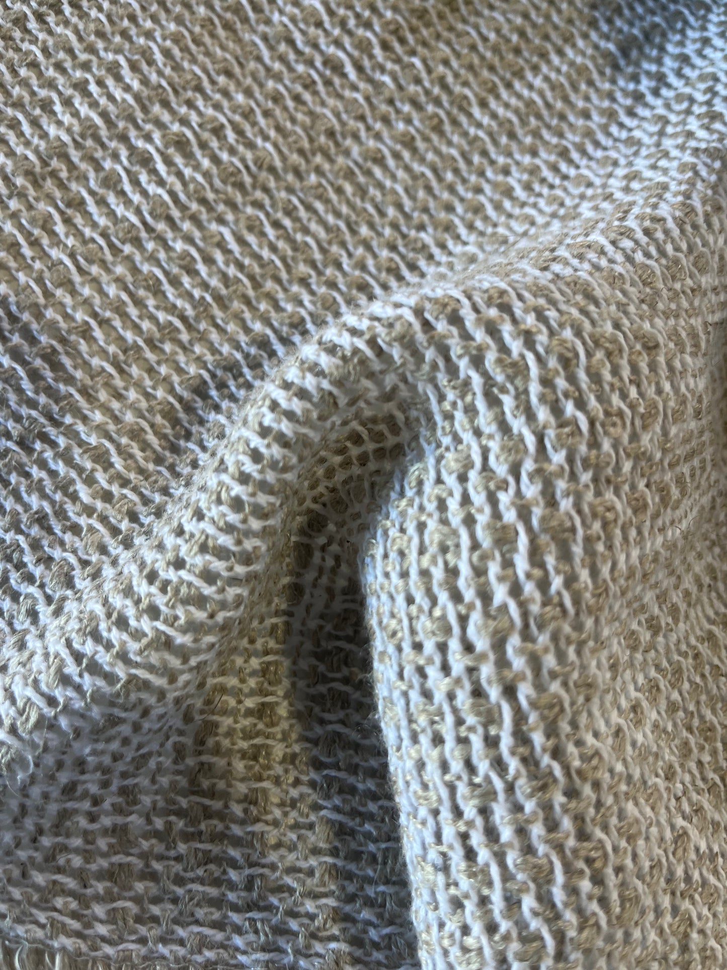 JULIA 033 cotton tweed sand/grey